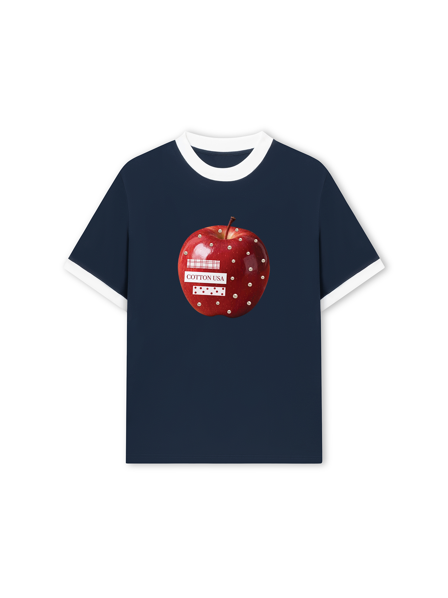 Áo Thun Ringer Relaxed Fit Tropical Pearl Apple Tee