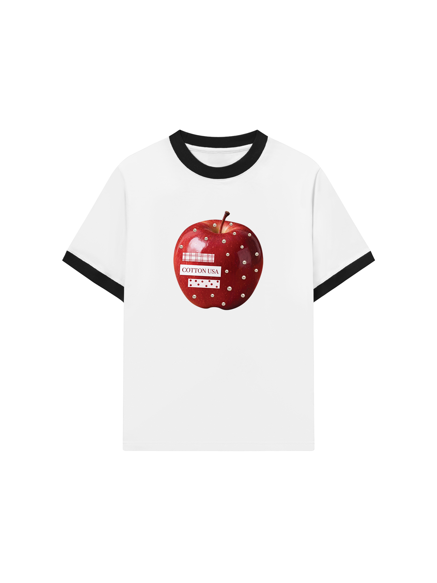Áo Thun Ringer Relaxed Fit Tropical Pearl Apple Tee