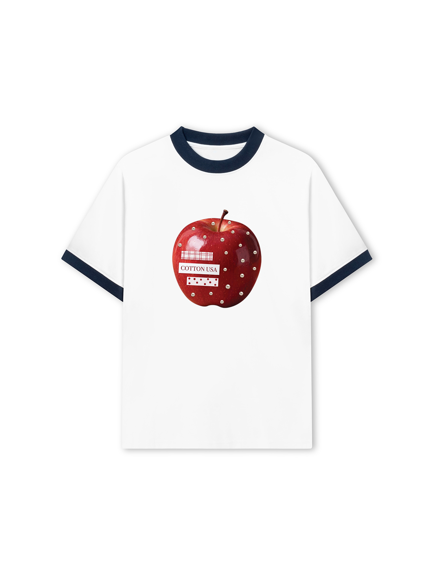 Áo Thun Ringer Relaxed Fit Tropical Pearl Apple Tee