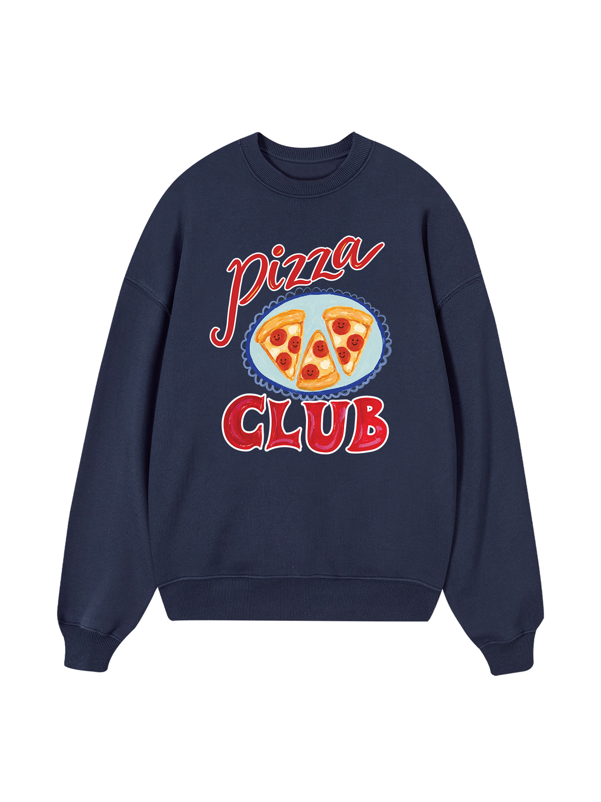 Yummy Mood Pizza Girl Club Sweater