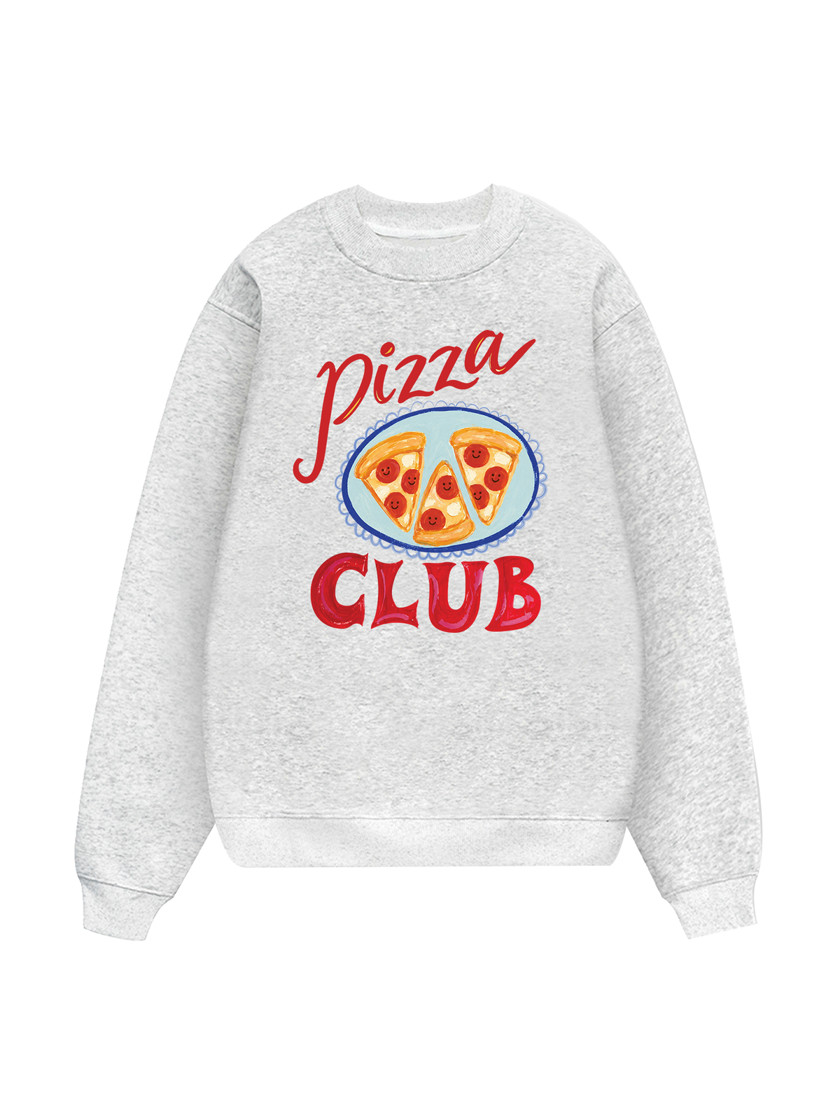 Yummy Mood Pizza Girl Club Sweater