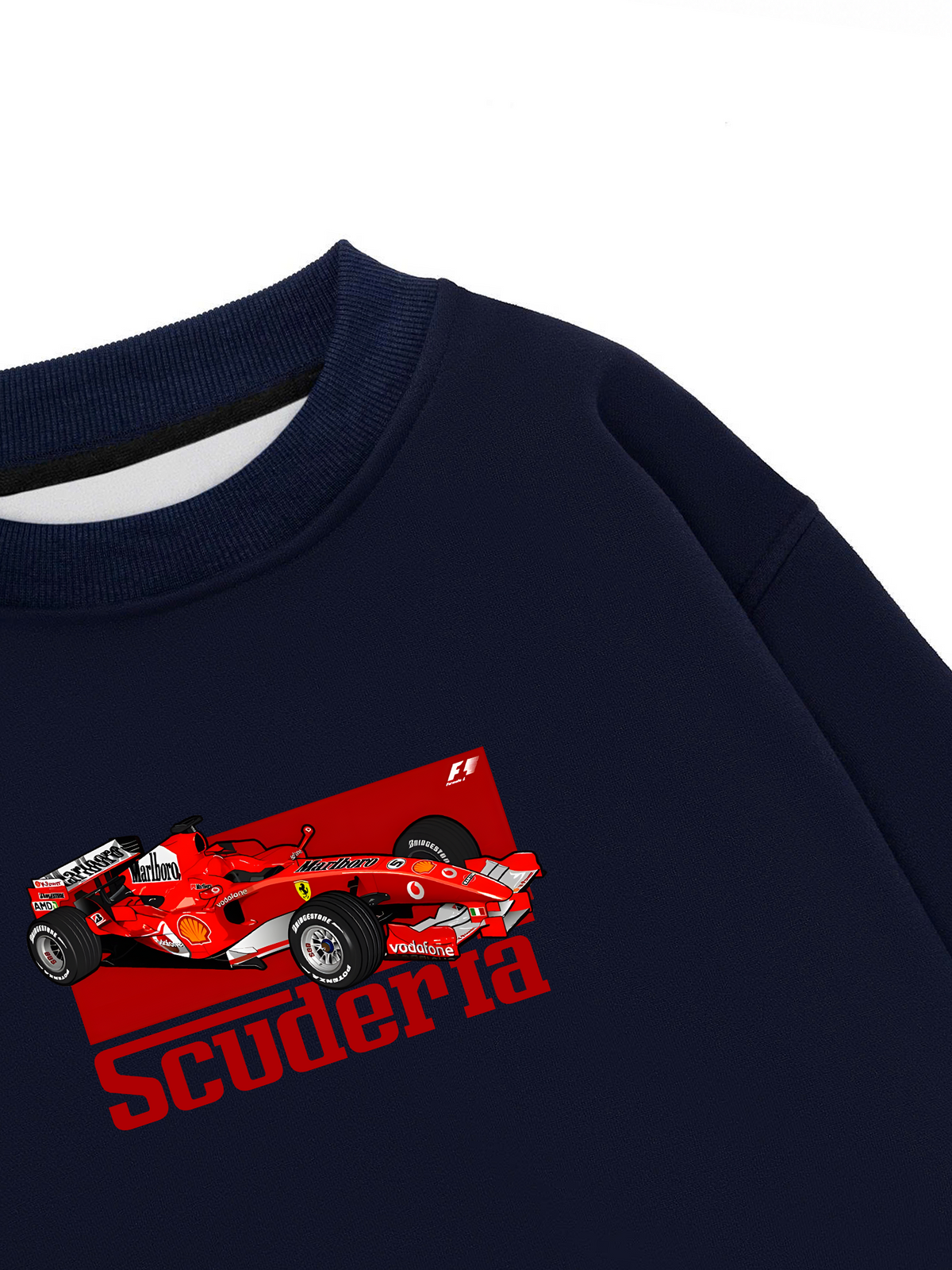 Áo Sweater Nỉ Hai Da Ferrari Scuderia Race