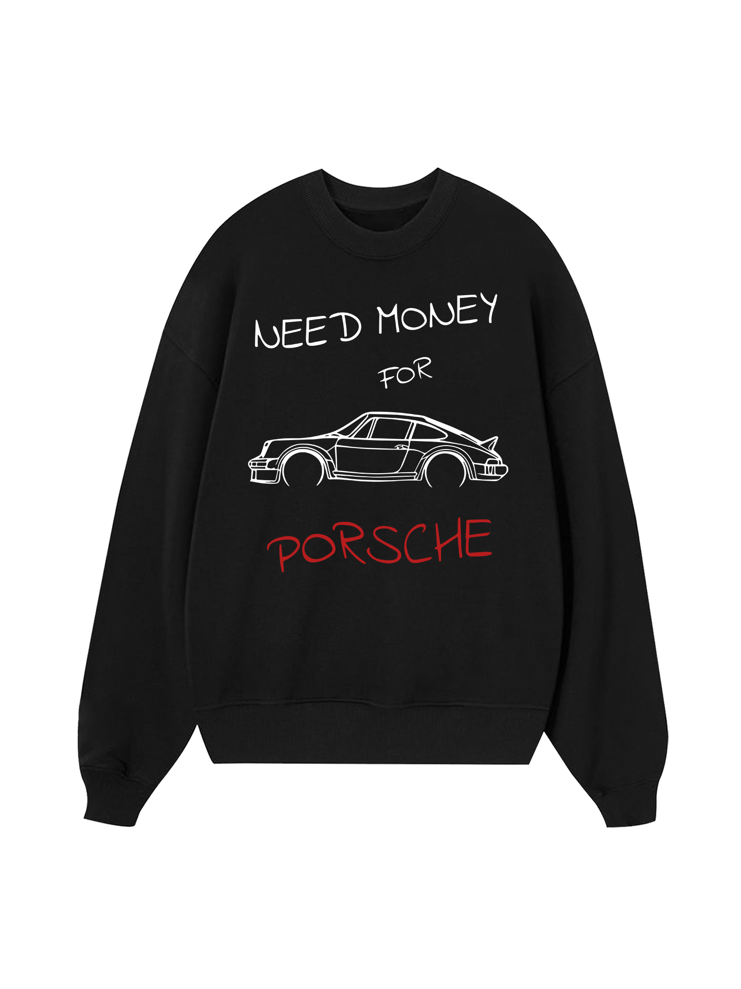 Porsche Need Money Sketch Sweater