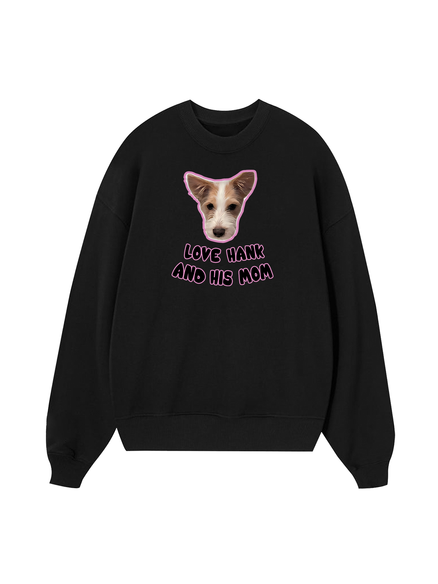 Black Pink Love Hank Sweater