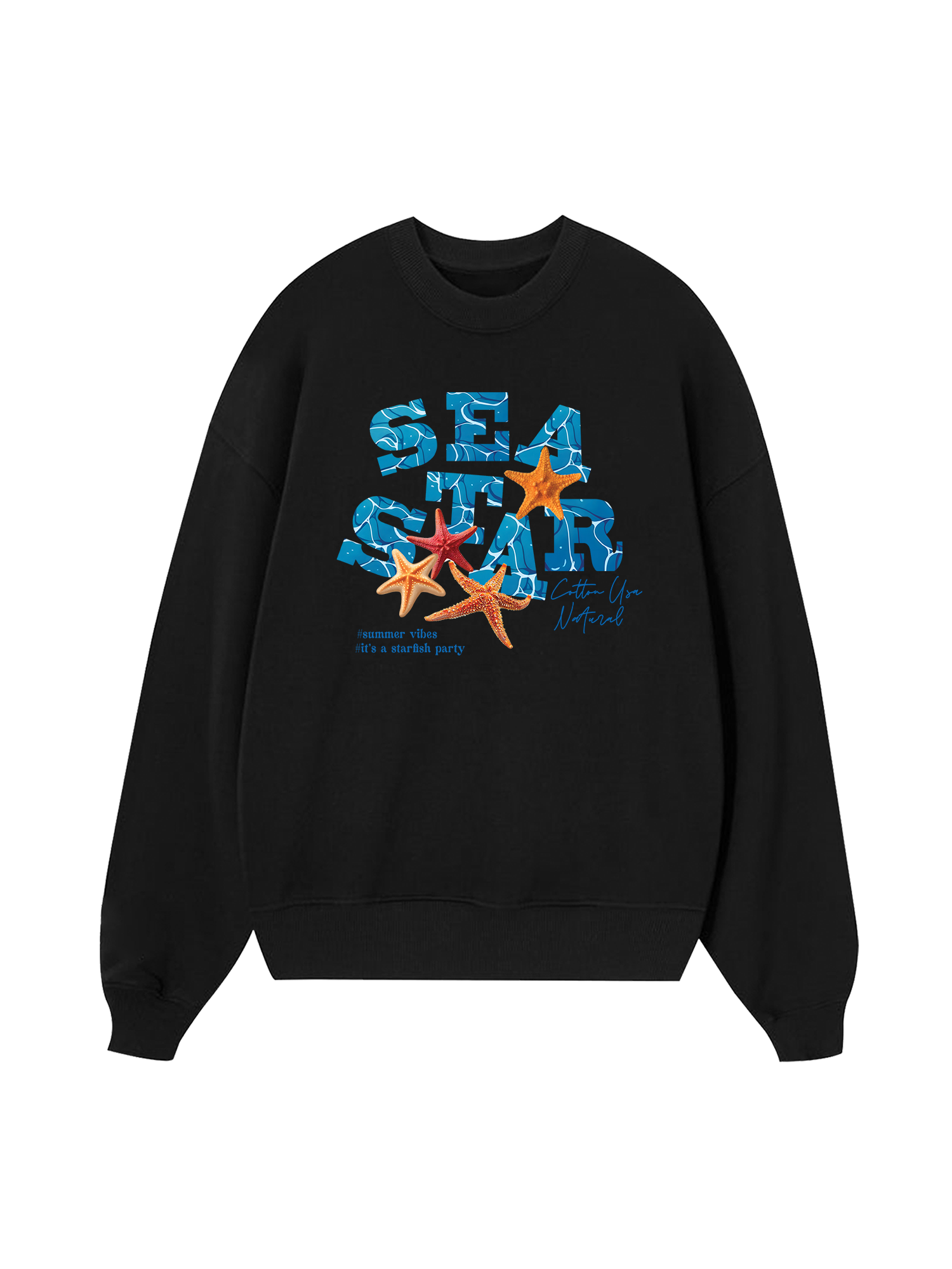 Tropical Starfish Parrty Sea Water Sweater
