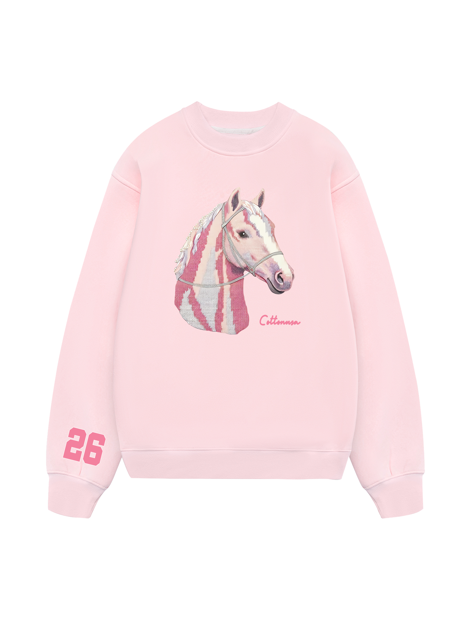 Cute Pink Horse Sweater
