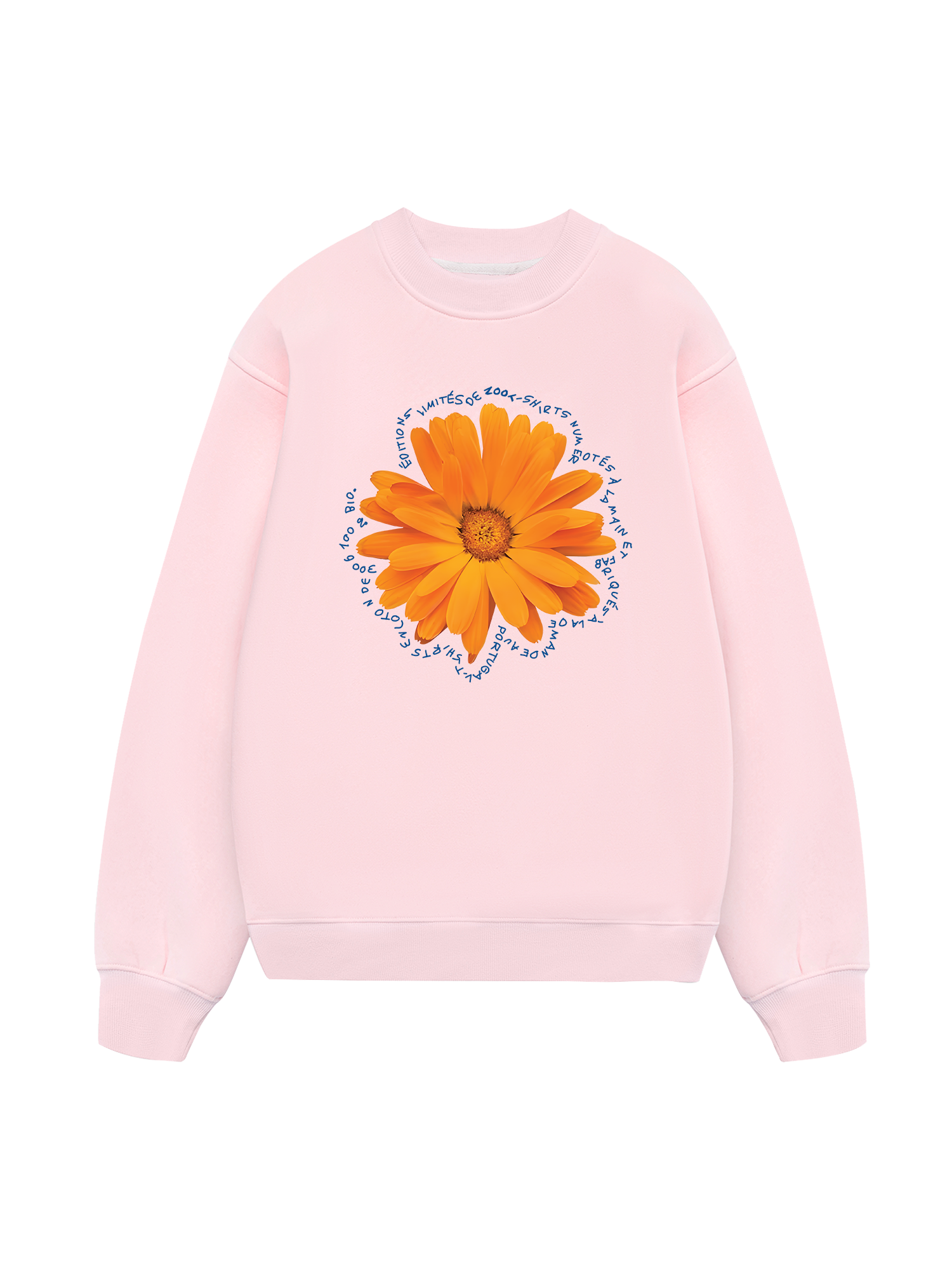 Floral Orange Flower Sweater