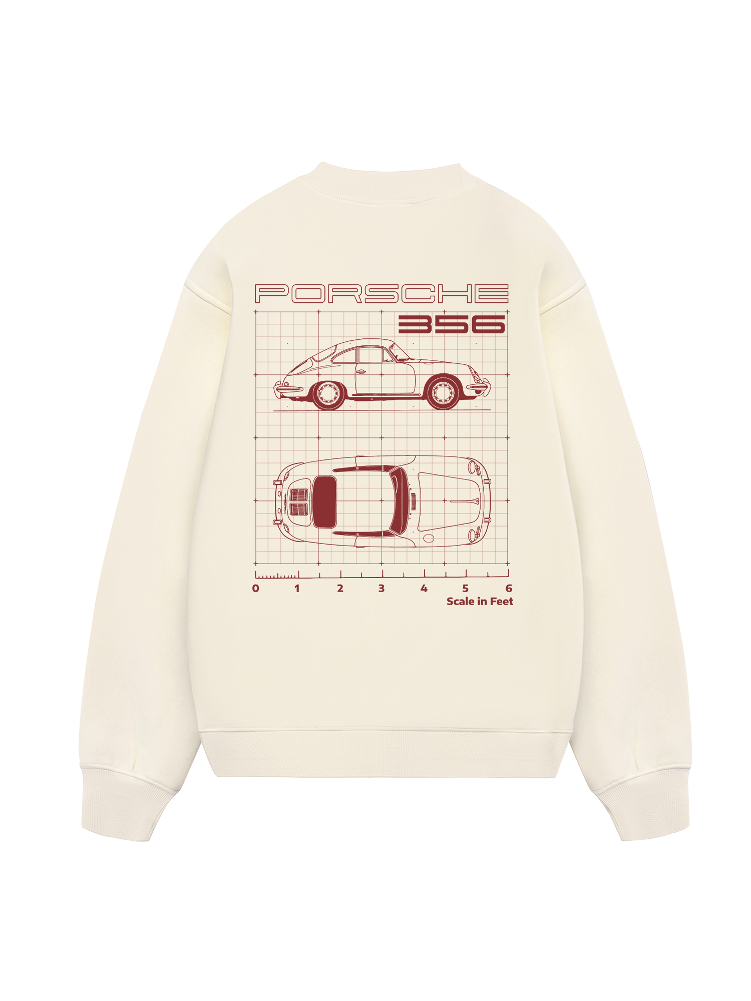 Porsche 356 Scale In Feet Sweater
