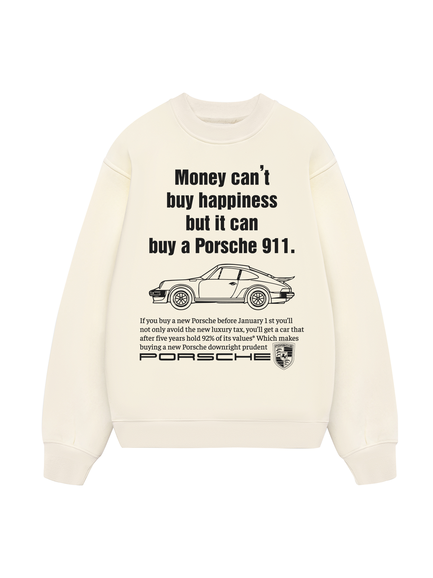 Porsche Money Can_t Buy Happiness Sweater