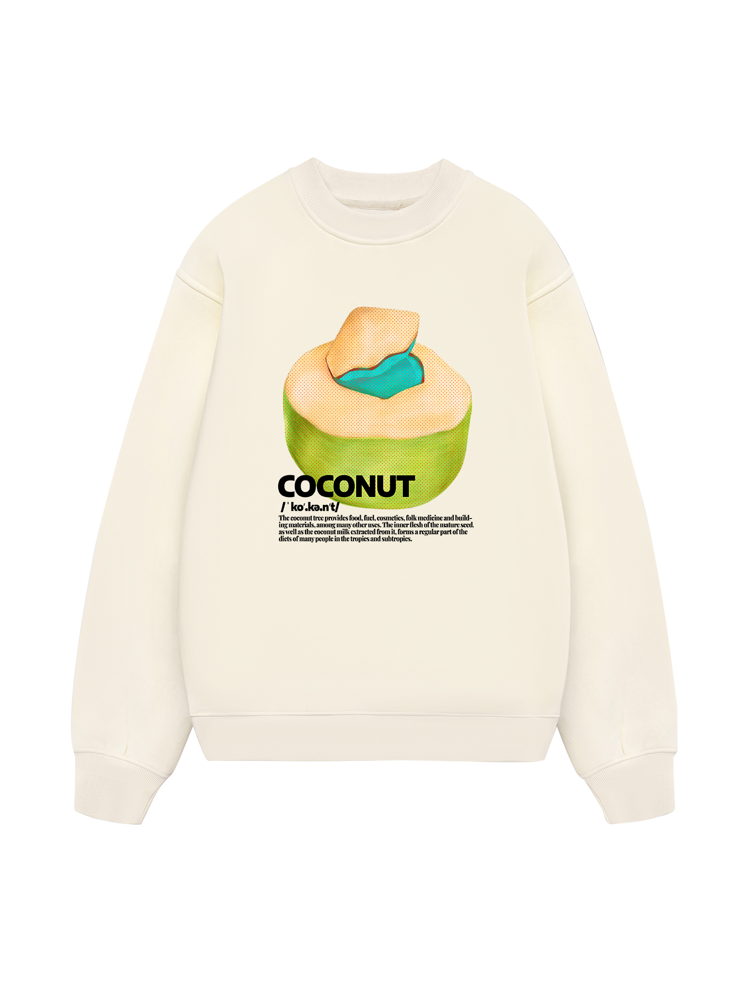 Tropical Coconut Retro Sweater