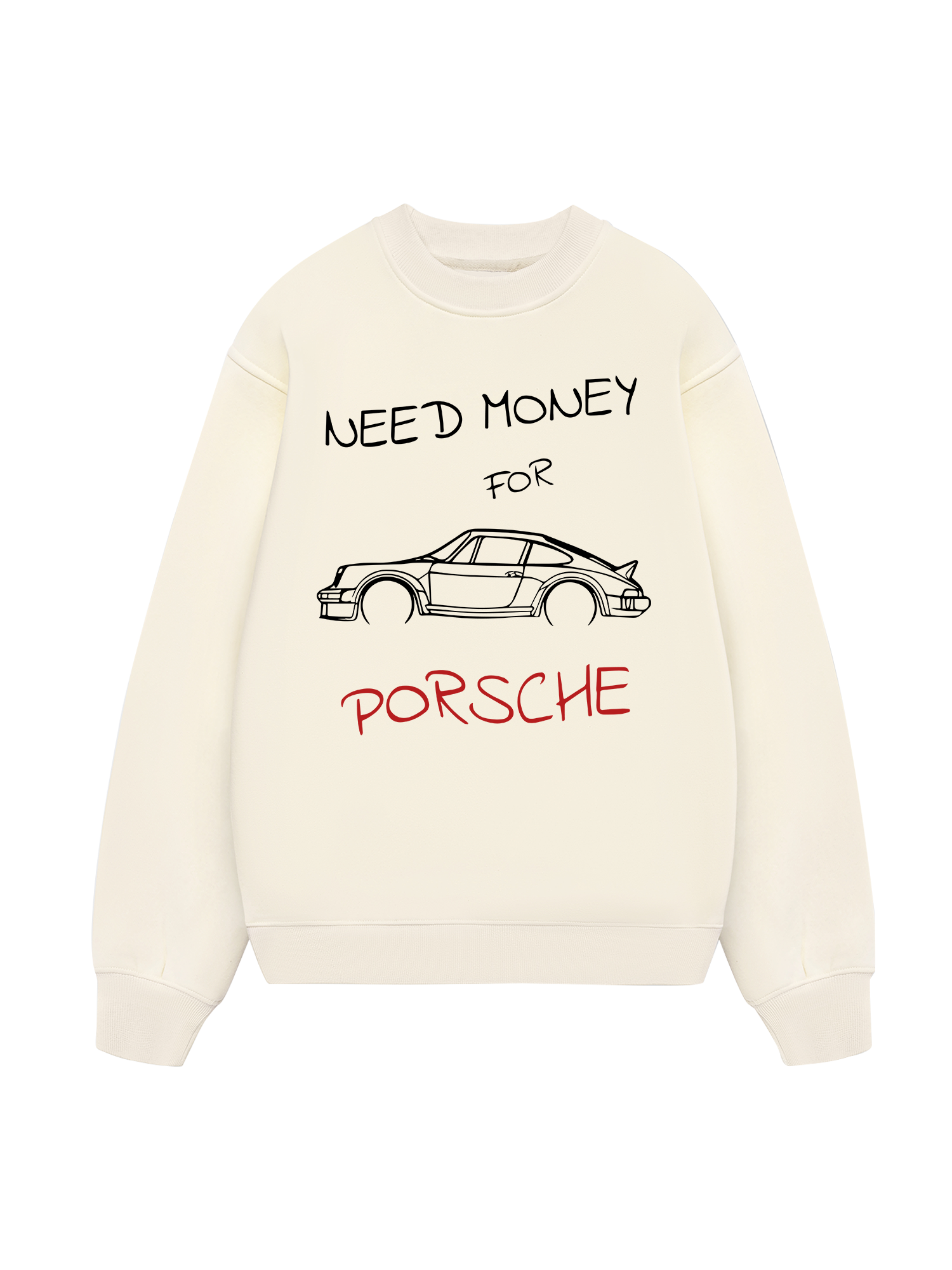 Porsche Need Money Sketch Sweater
