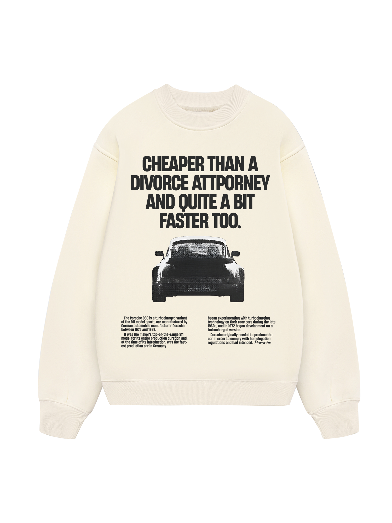 Porsche Cheaper Than A Divorce Sweater
