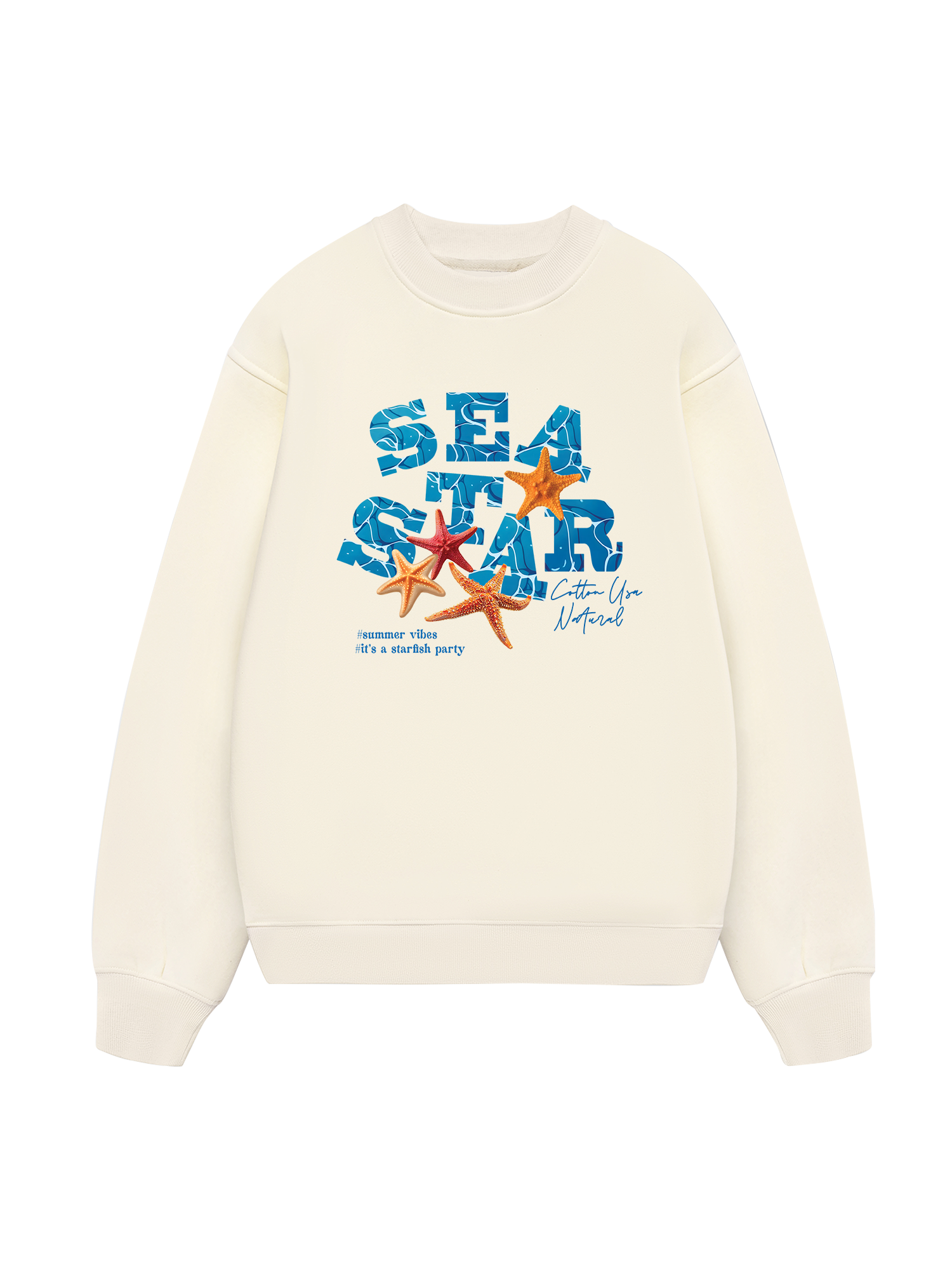 Tropical Starfish Parrty Sea Water Sweater