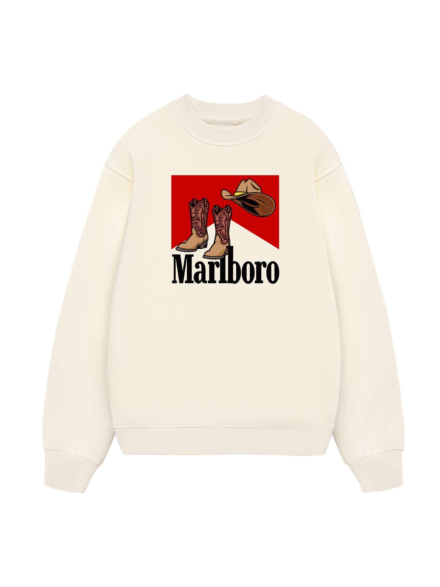Marlboro Cowboy Hat n Boots Sweater