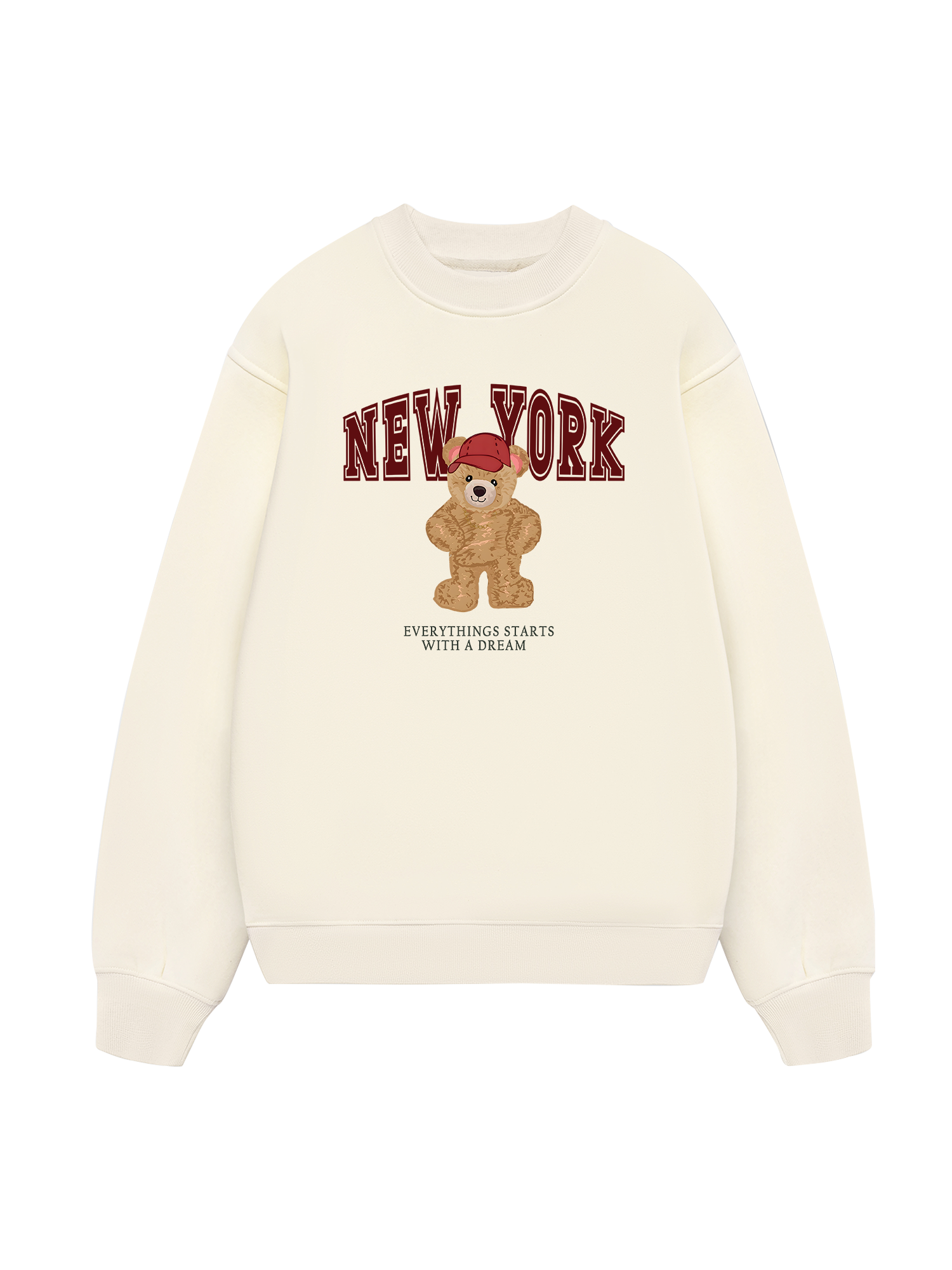 City New York Red Bear Sweater