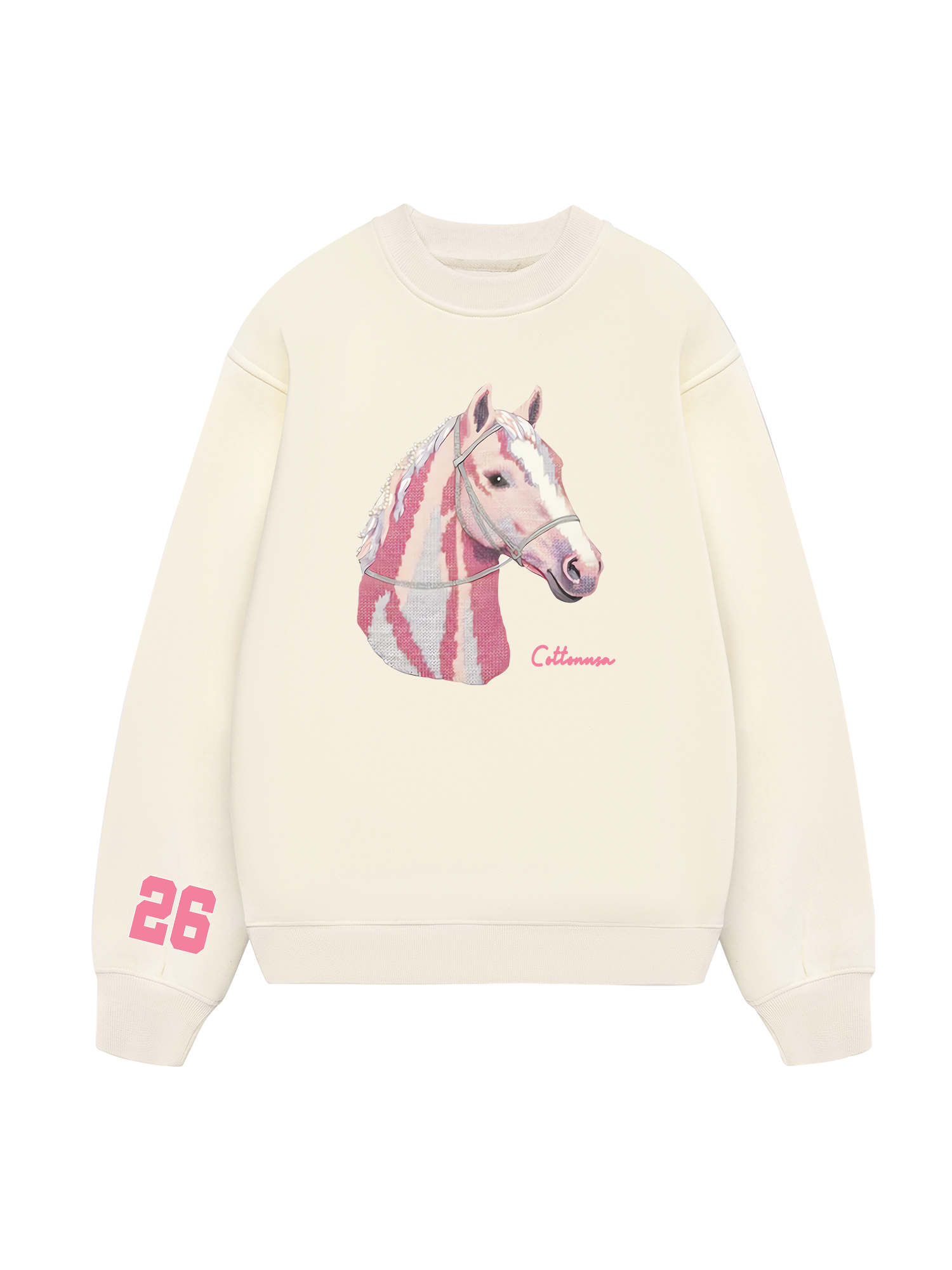Cute Pink Horse Sweater