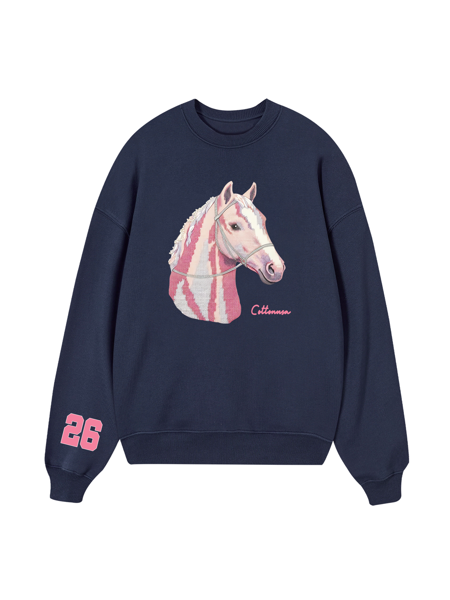 Cute Pink Horse Sweater