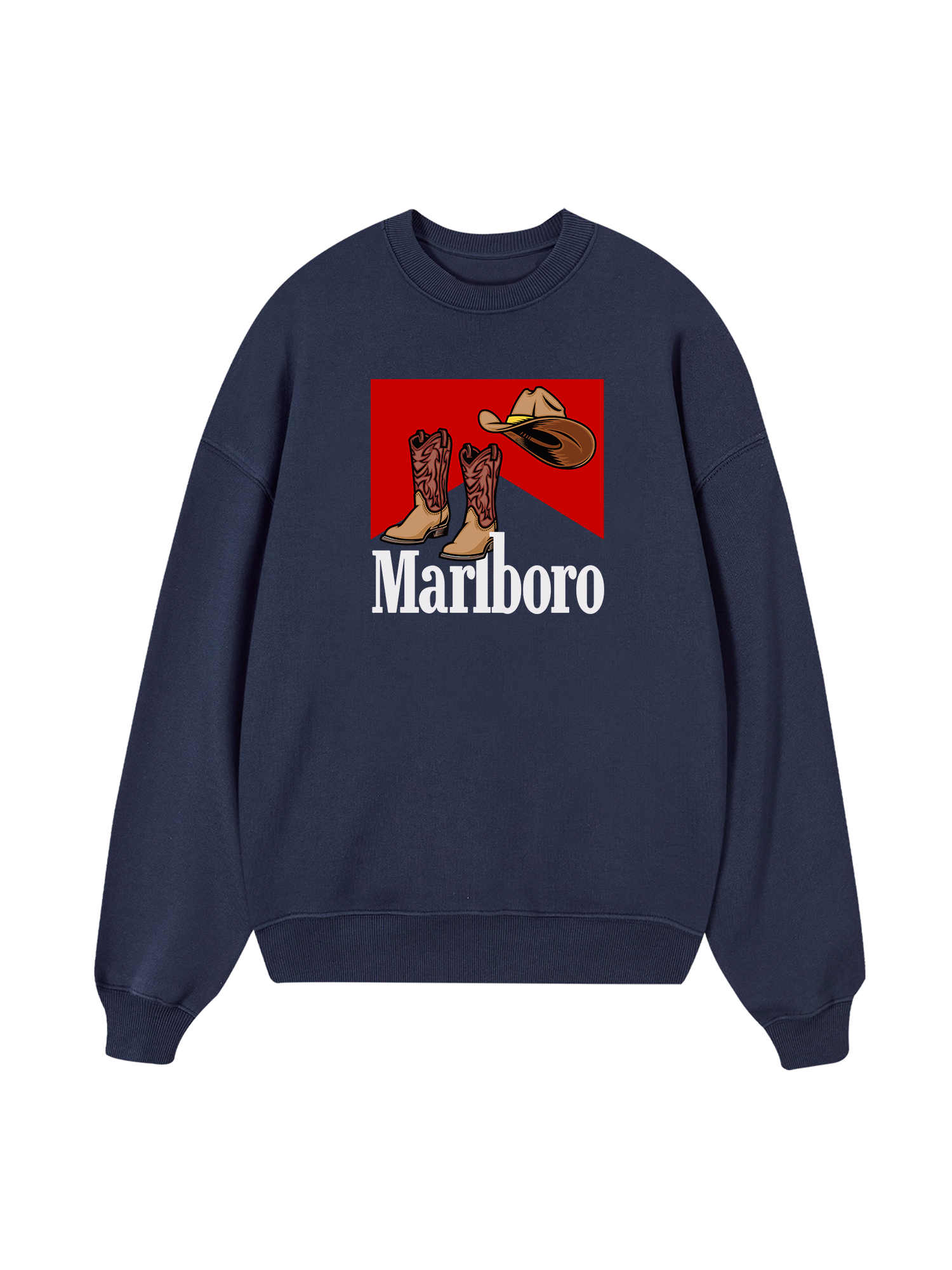 Marlboro Cowboy Hat n Boots Sweater