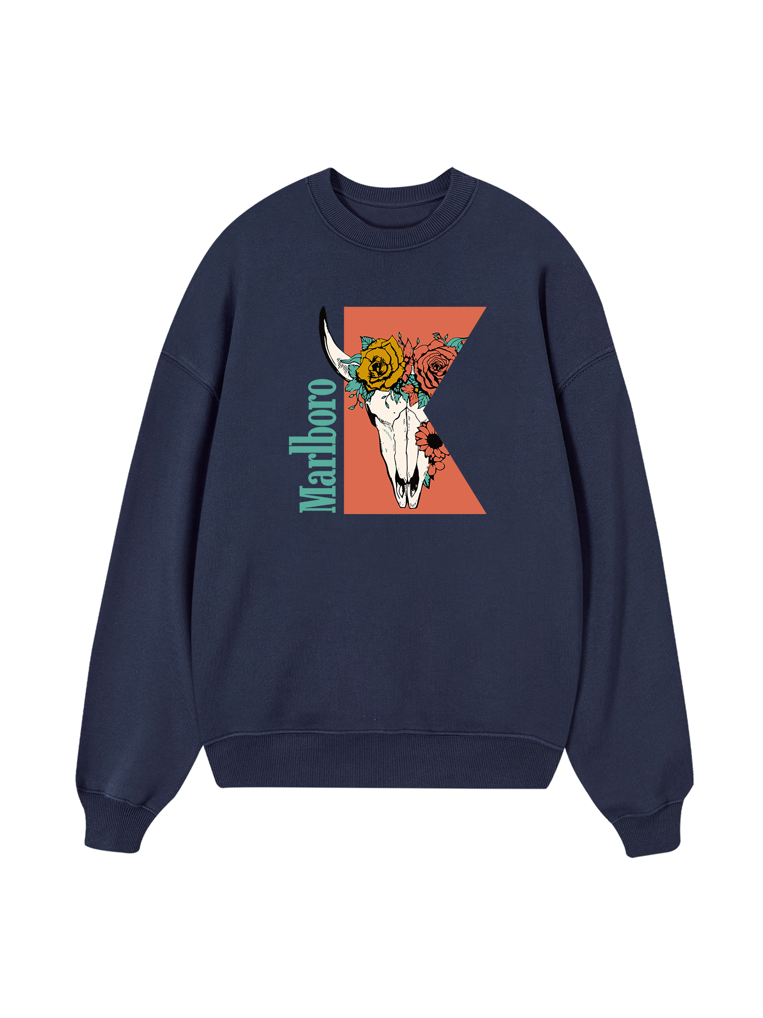 Marlboro Rose Skull Sweater
