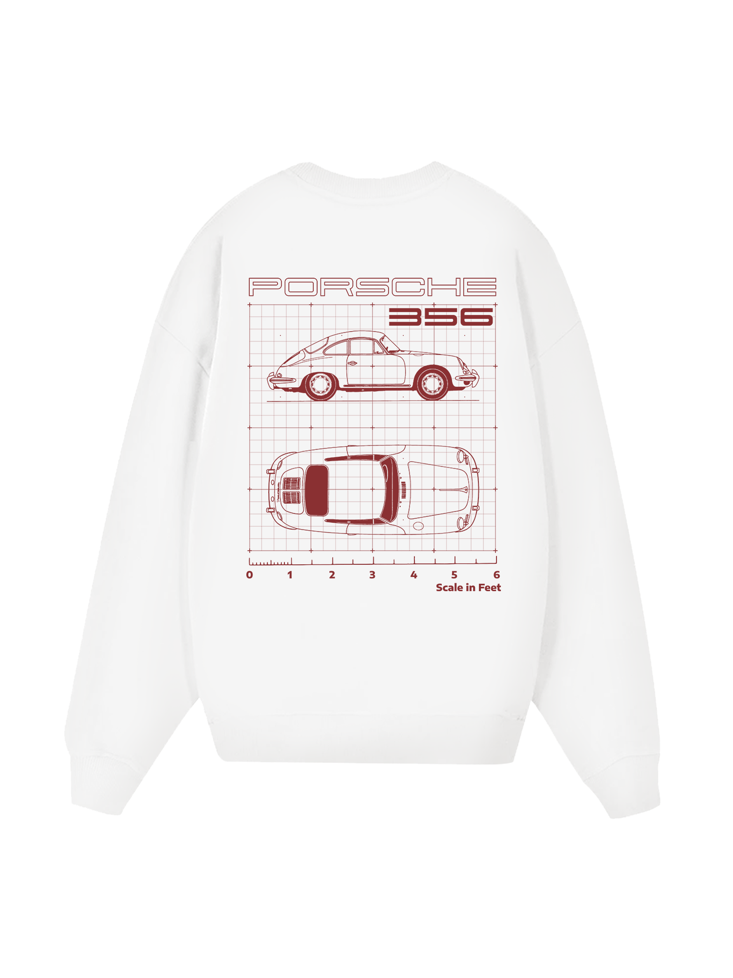 Porsche 356 Scale In Feet Sweater