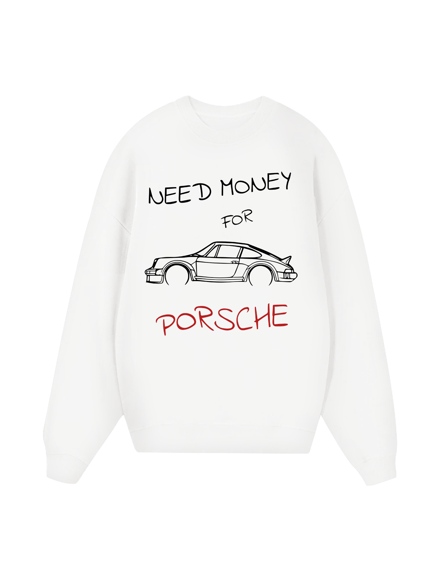 Porsche Need Money Sketch Sweater