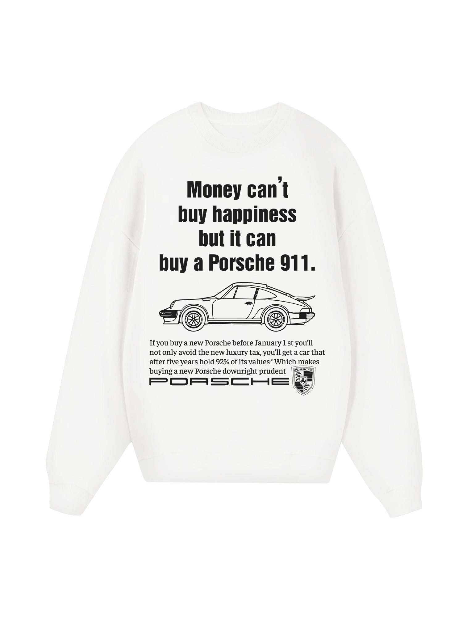 Porsche Money Can_t Buy Happiness Sweater