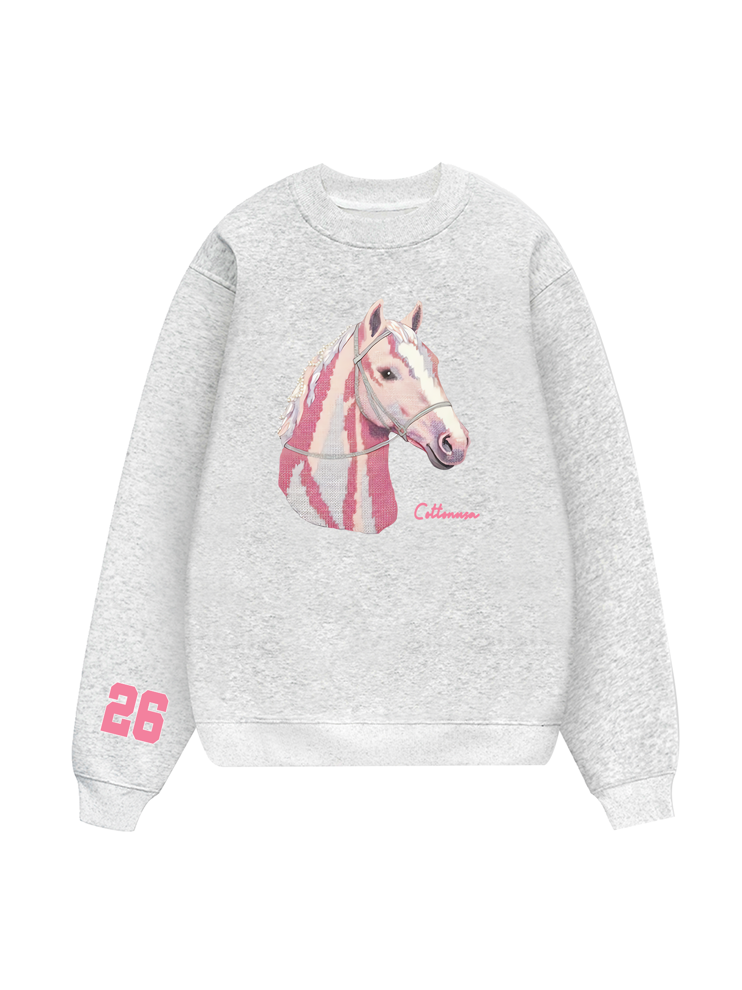 Cute Pink Horse Sweater