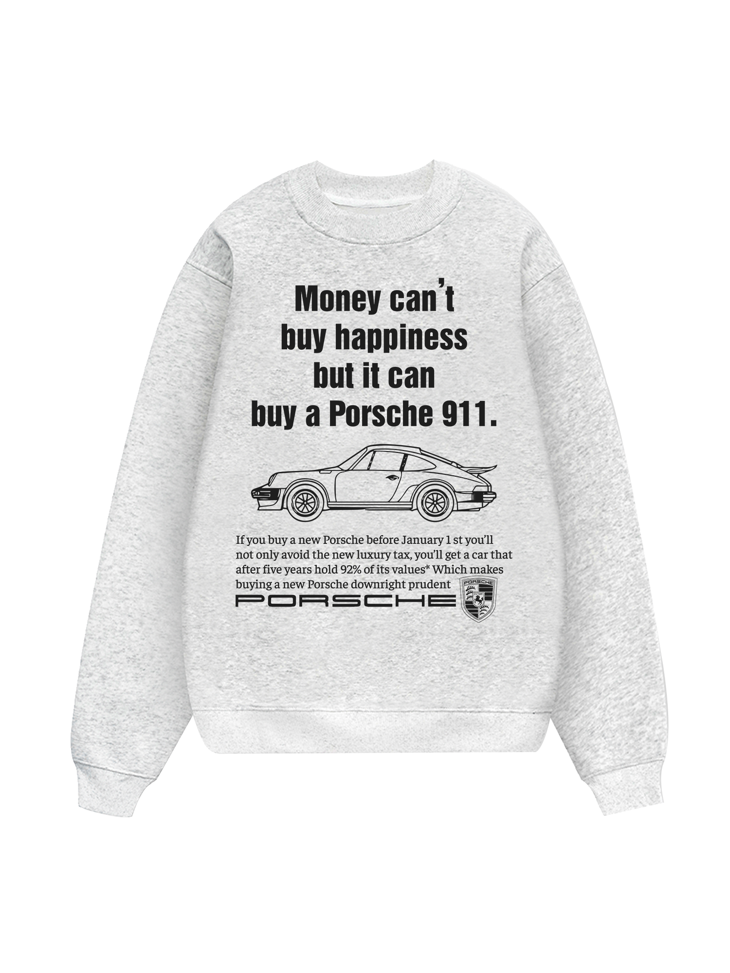 Porsche Money Can_t Buy Happiness Sweater