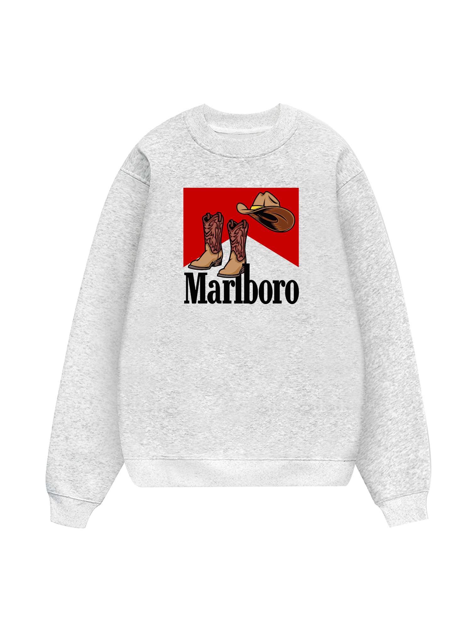 Marlboro Cowboy Hat n Boots Sweater