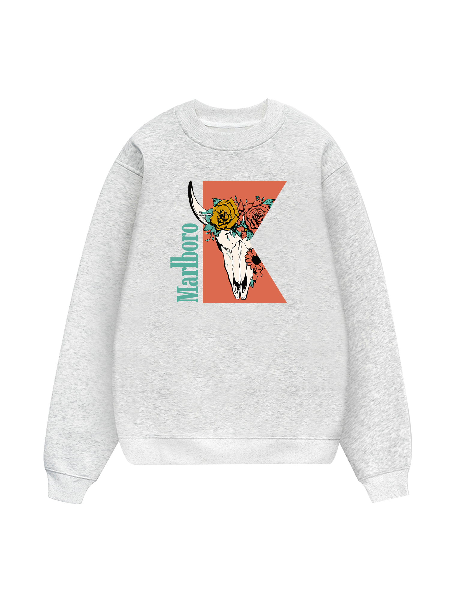 Marlboro Rose Skull Sweater