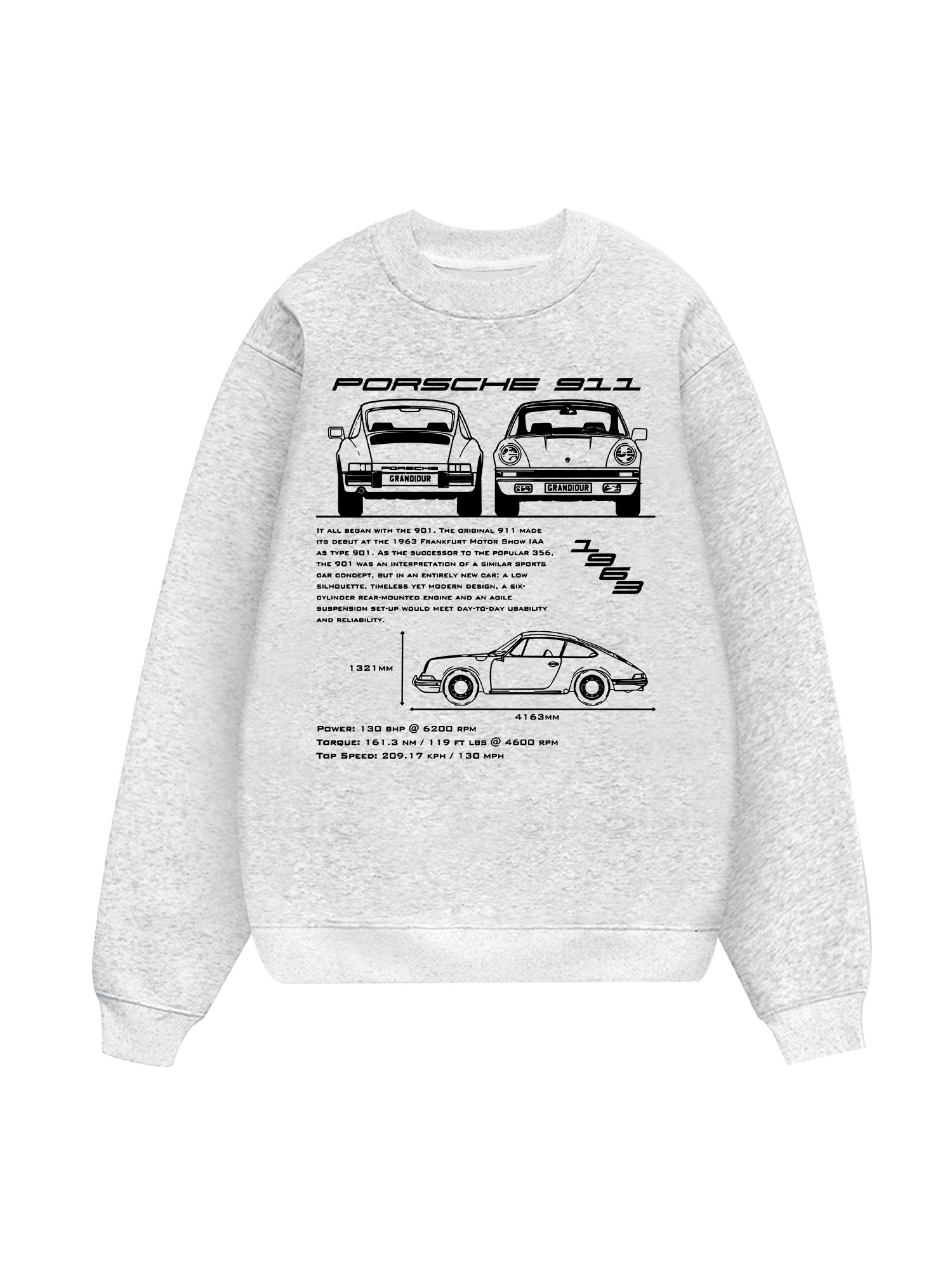 Porsche 911 Blueprint Sweater