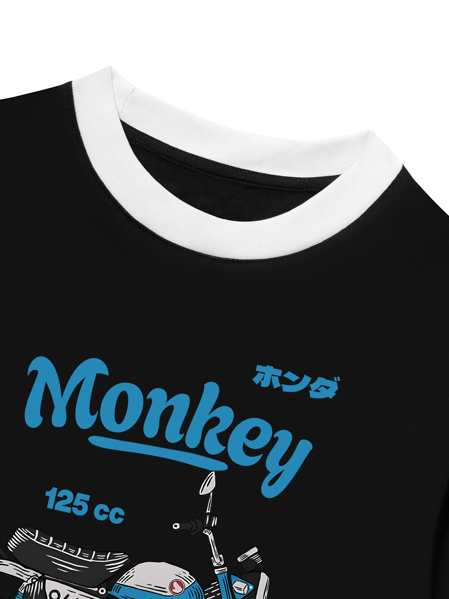 Áo Thun Ringer Relaxed Fit Monkey 125cc Blue