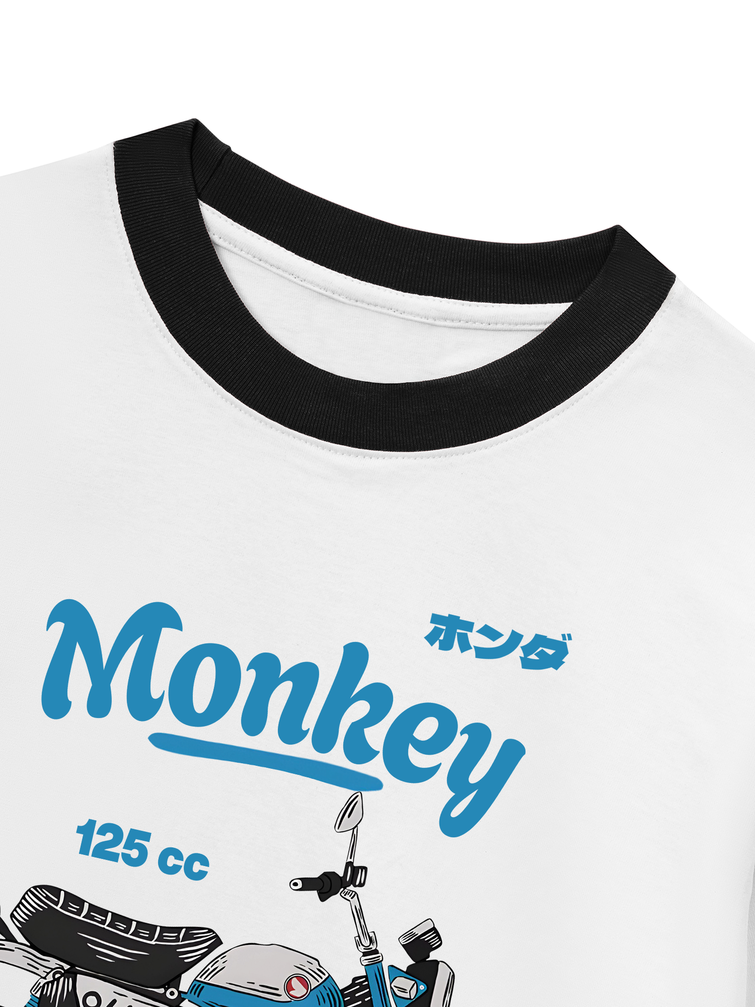 Áo Thun Ringer Relaxed Fit Monkey 125cc Blue