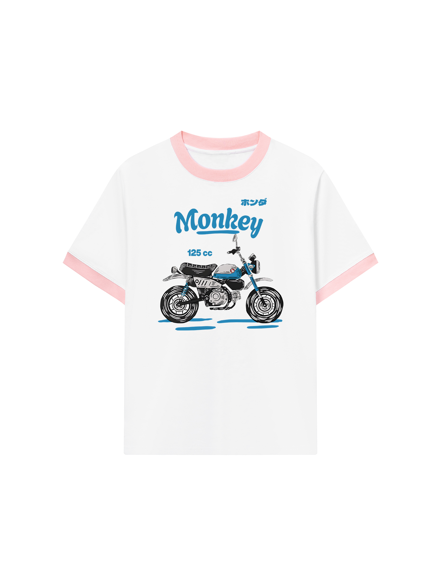 Áo Thun Ringer Relaxed Fit Monkey 125cc Blue