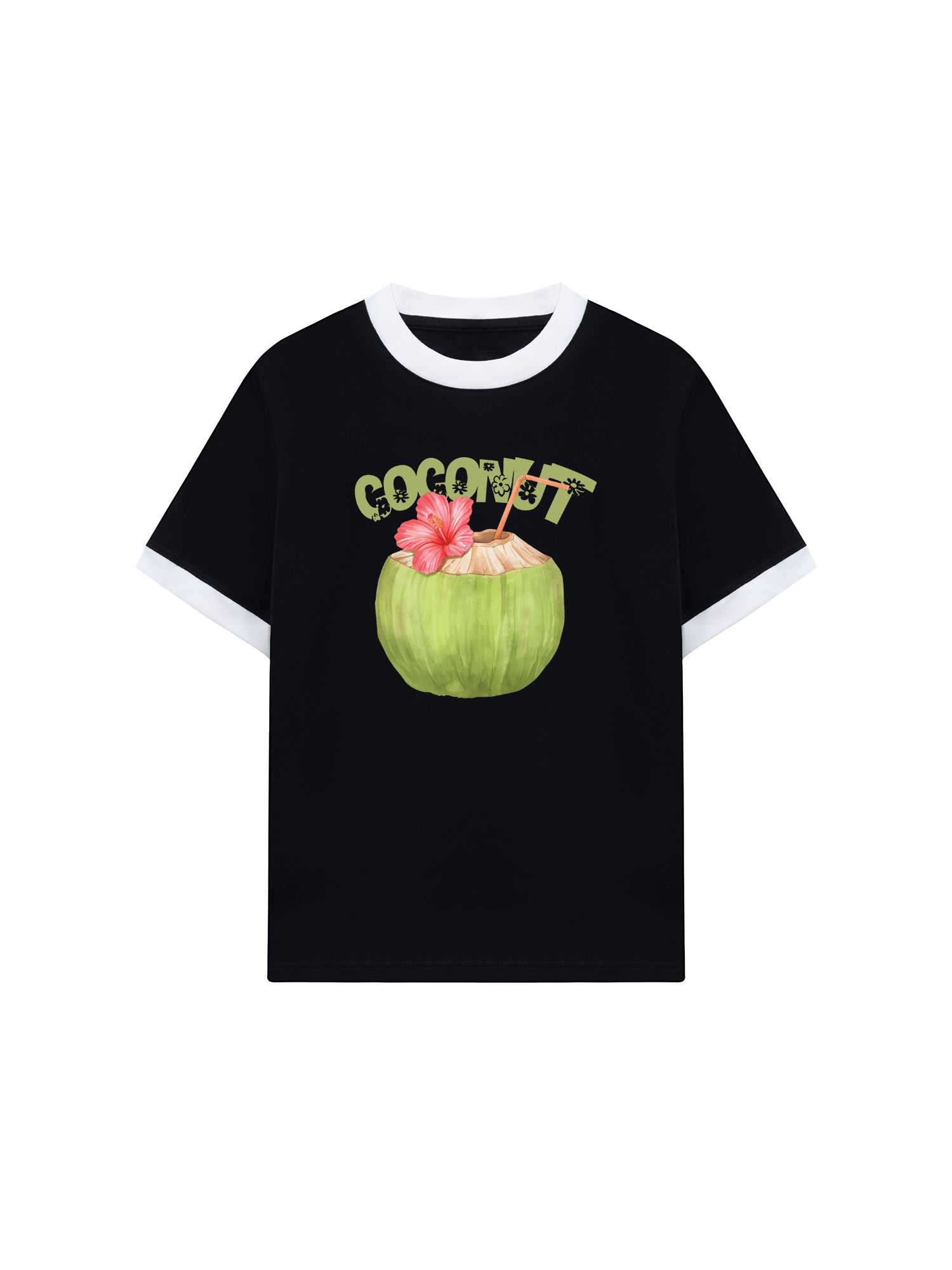 Áo Thun Ringer Relaxed Fit Tropical Coconut