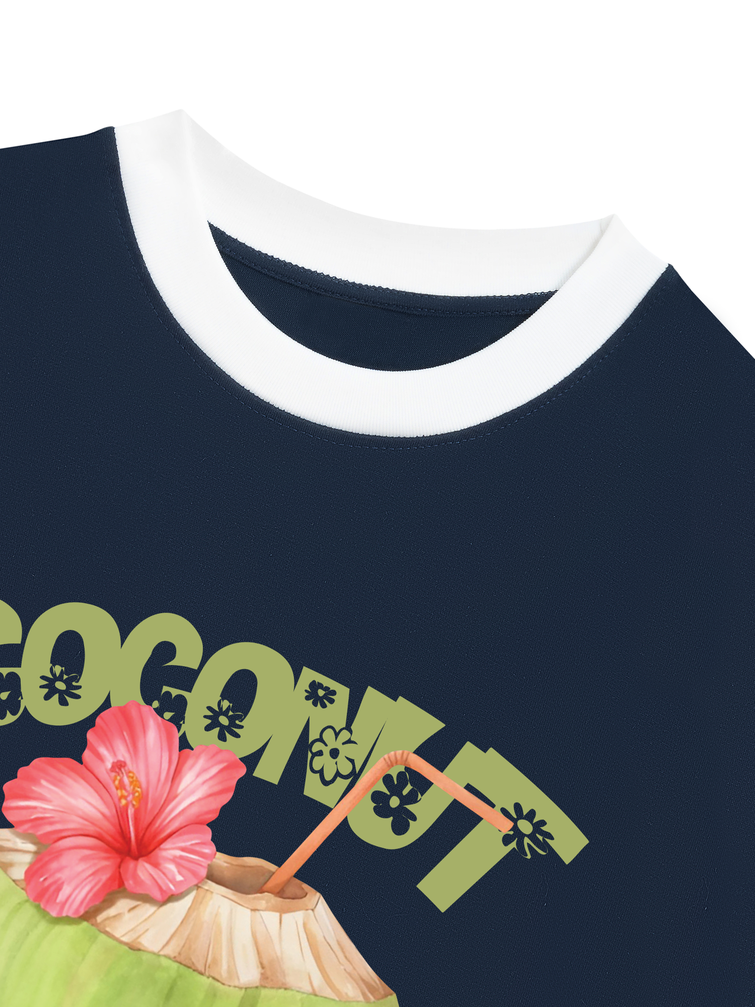 Áo Thun Ringer Relaxed Fit Tropical Coconut