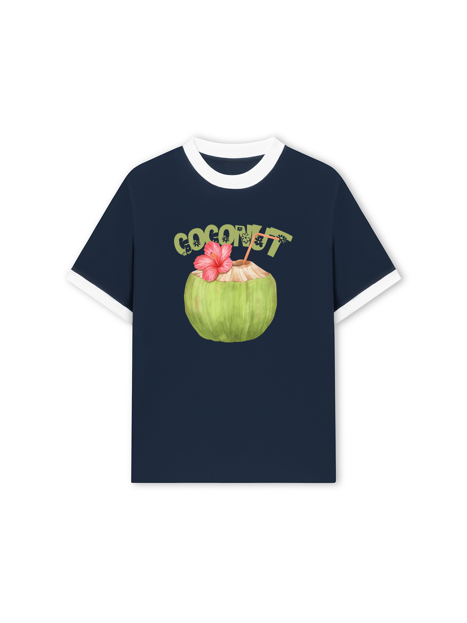 Áo Thun Ringer Relaxed Fit Tropical Coconut