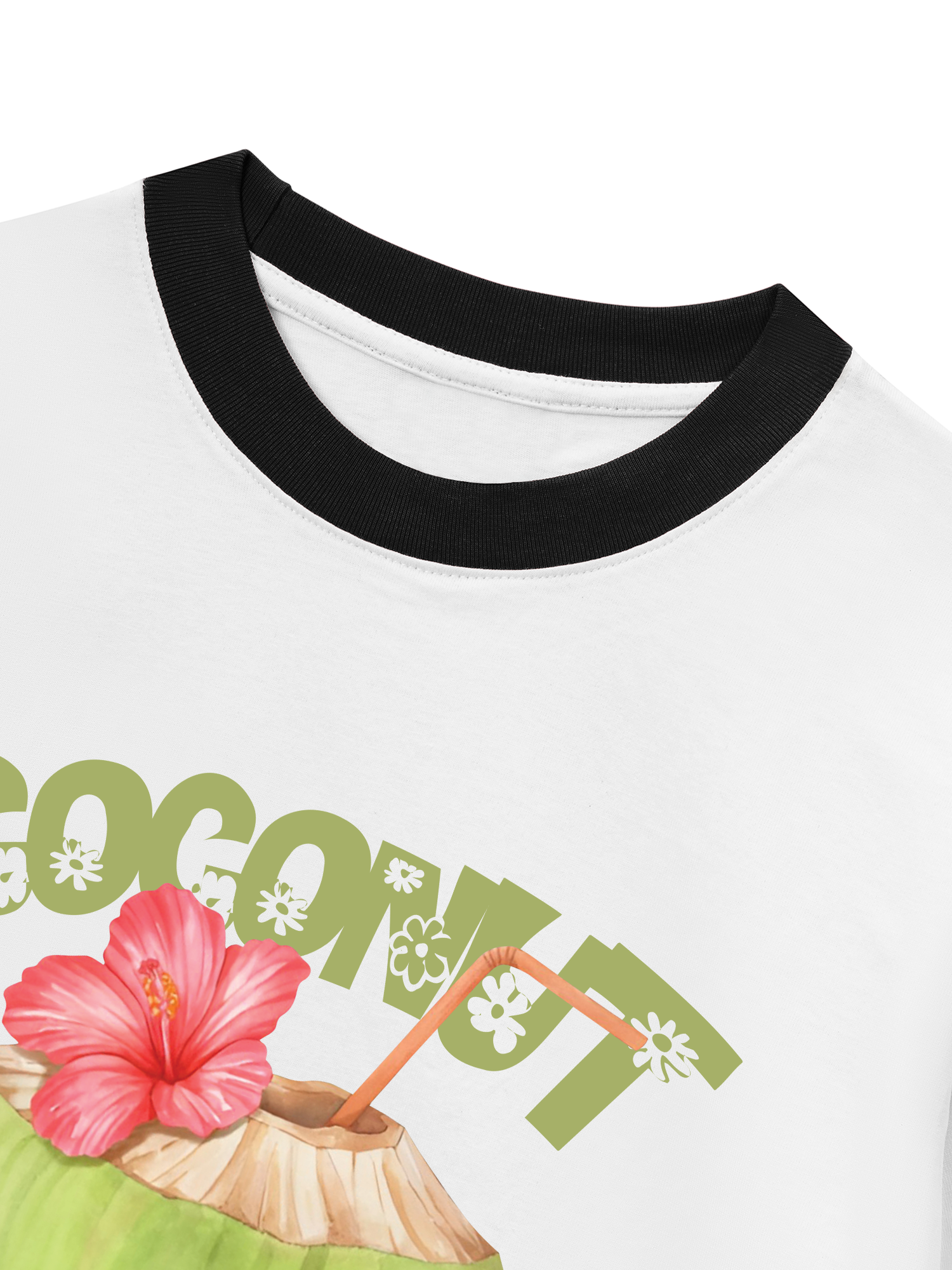 Áo Thun Ringer Relaxed Fit Tropical Coconut