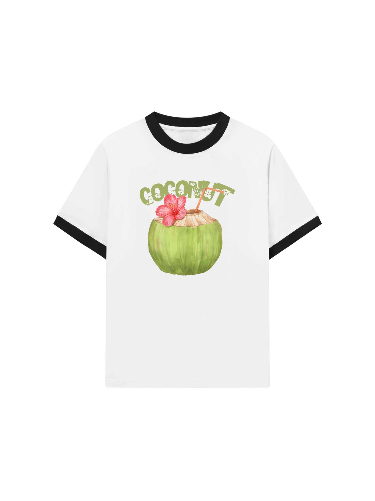 Áo Thun Ringer Relaxed Fit Tropical Coconut