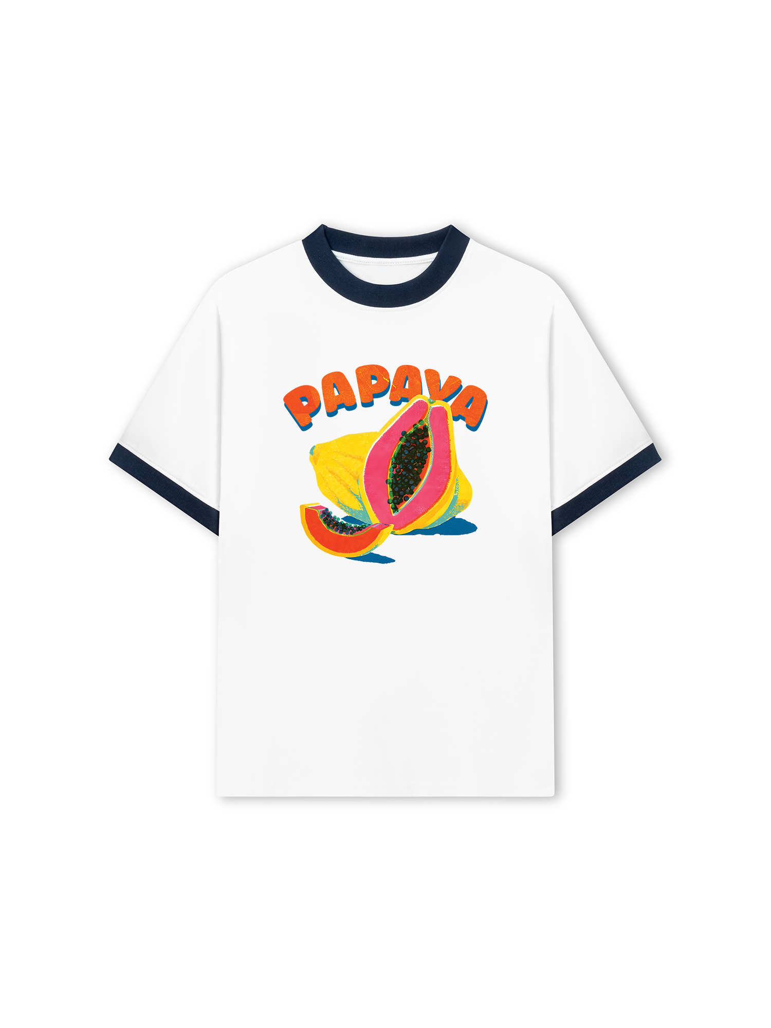 Áo Thun Ringer Relaxed Fit Tropical Papaya