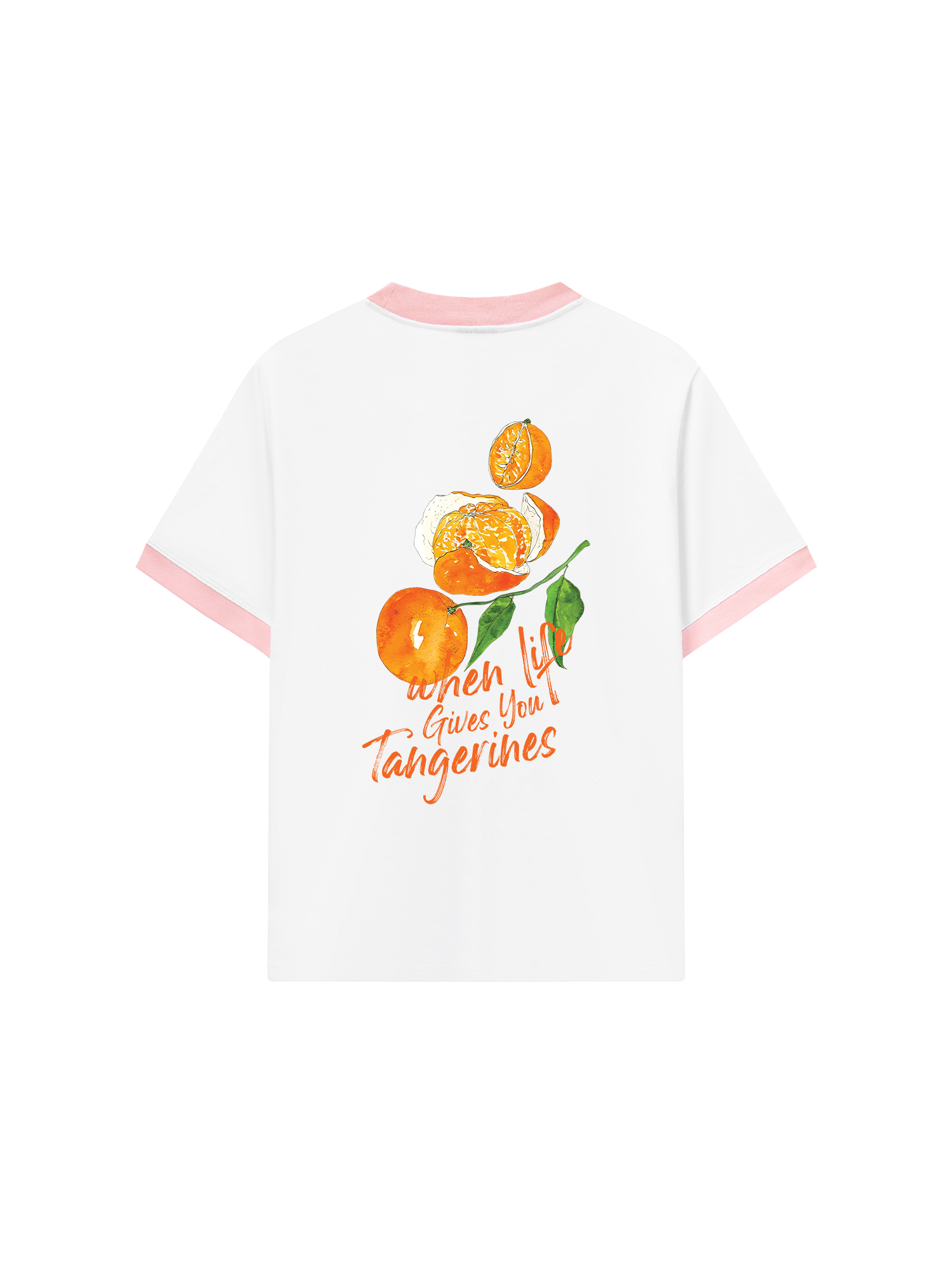 Áo Thun Ringer Relaxed Fit When Life Gives You Tanerines