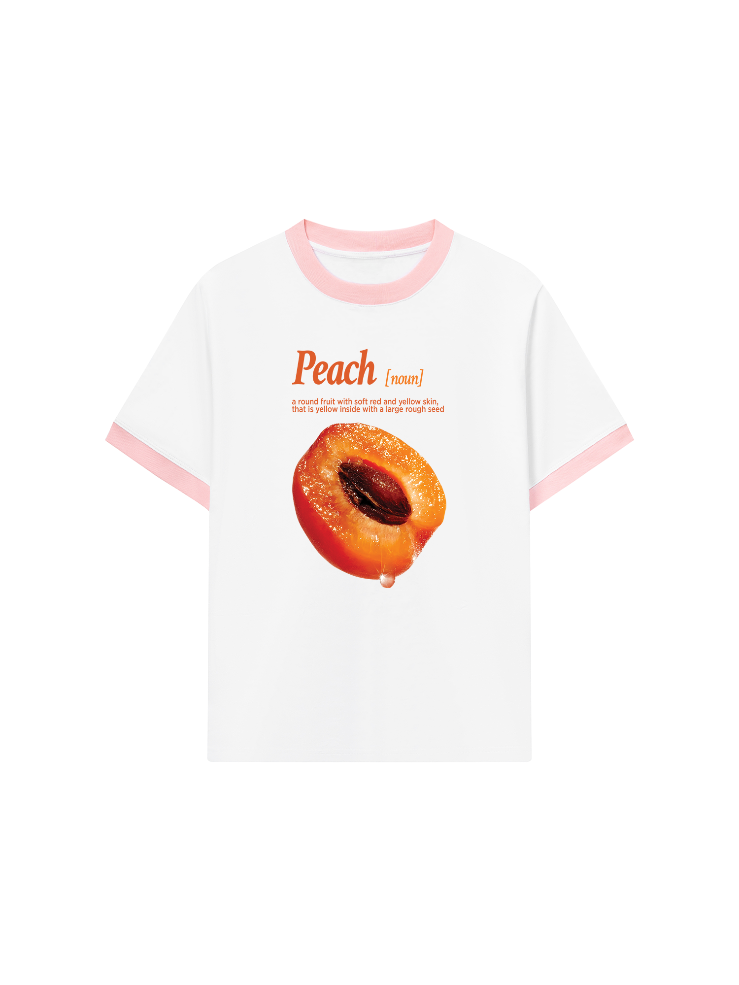 Áo Thun Ringer Relaxed Fit Tropical Peach