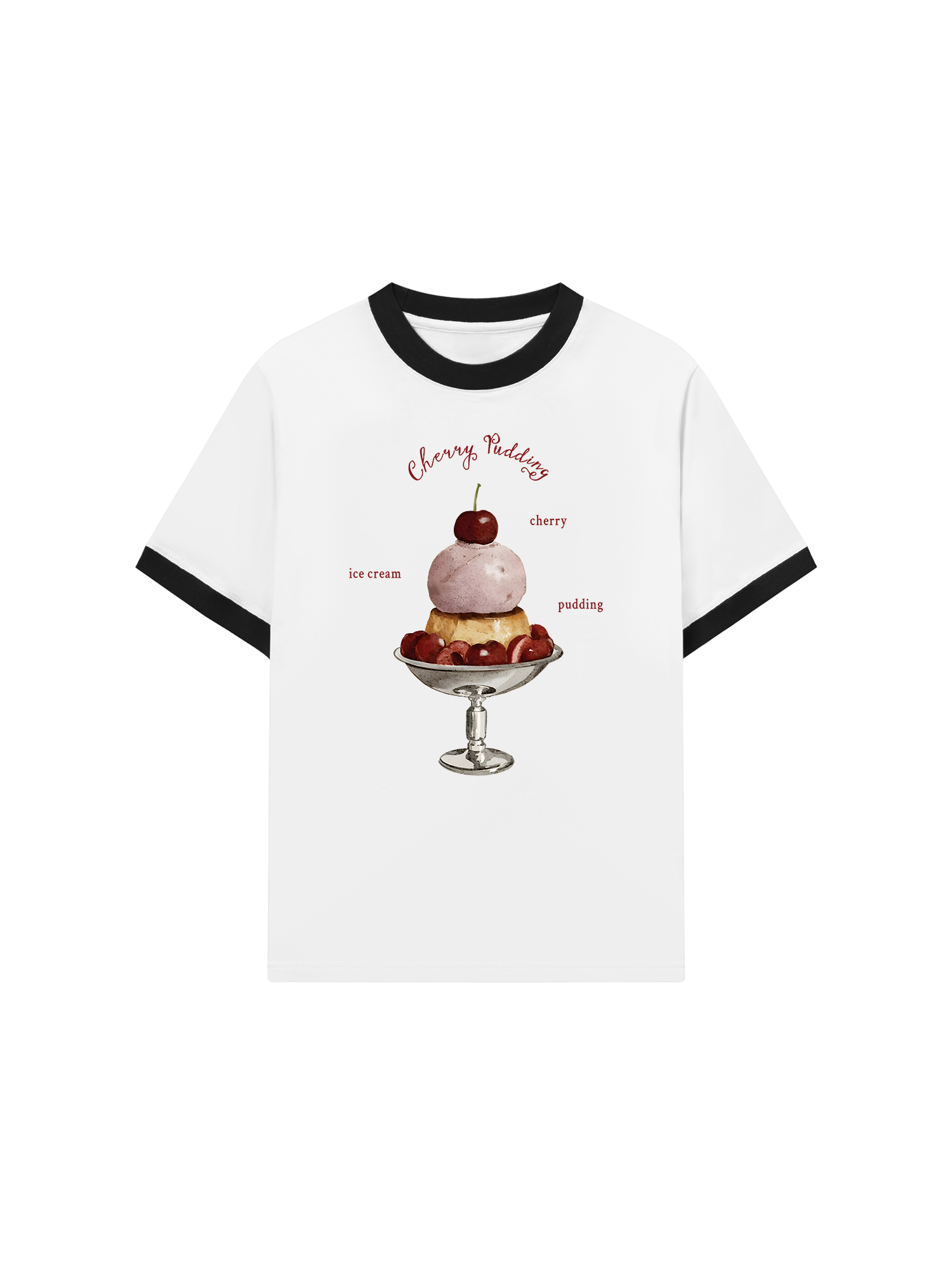 Áo Thun Ringer Relaxed Fit Tropical Cherry Pudding