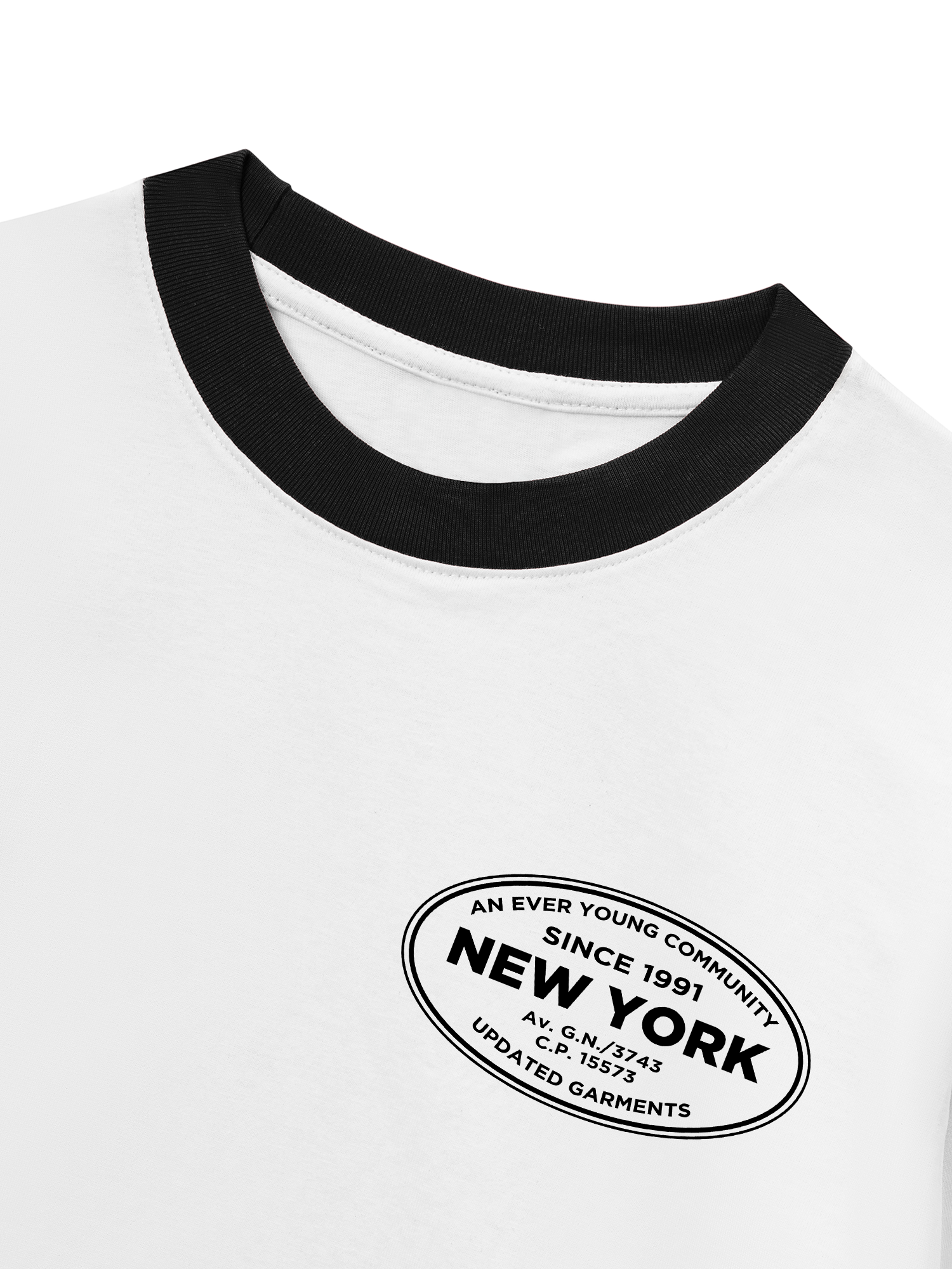 Áo Thun Ringer Relaxed Fit City An Ever Young Community New York