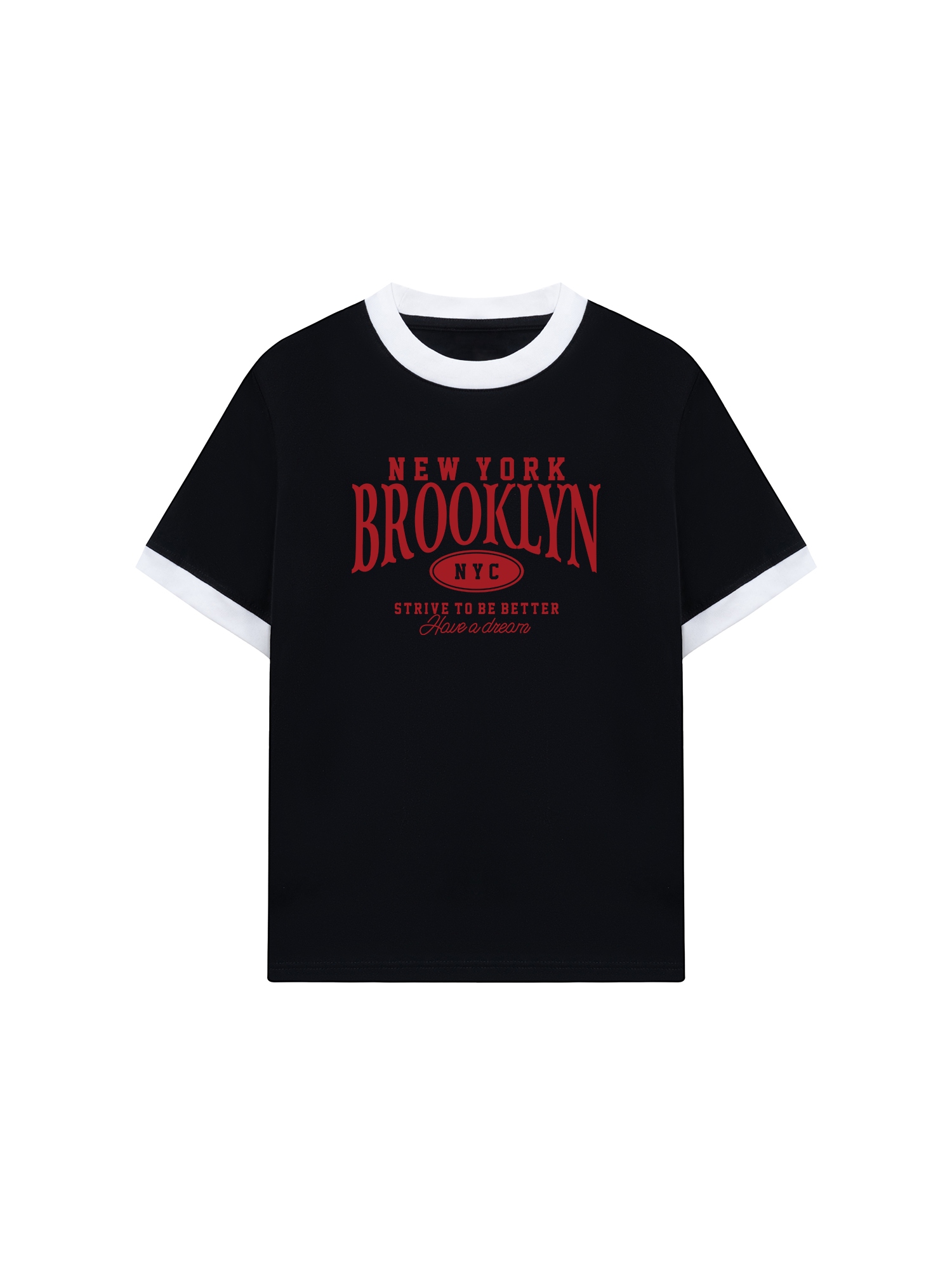 Áo Thun Ringer Relaxed Fit City New York Brooklyn
