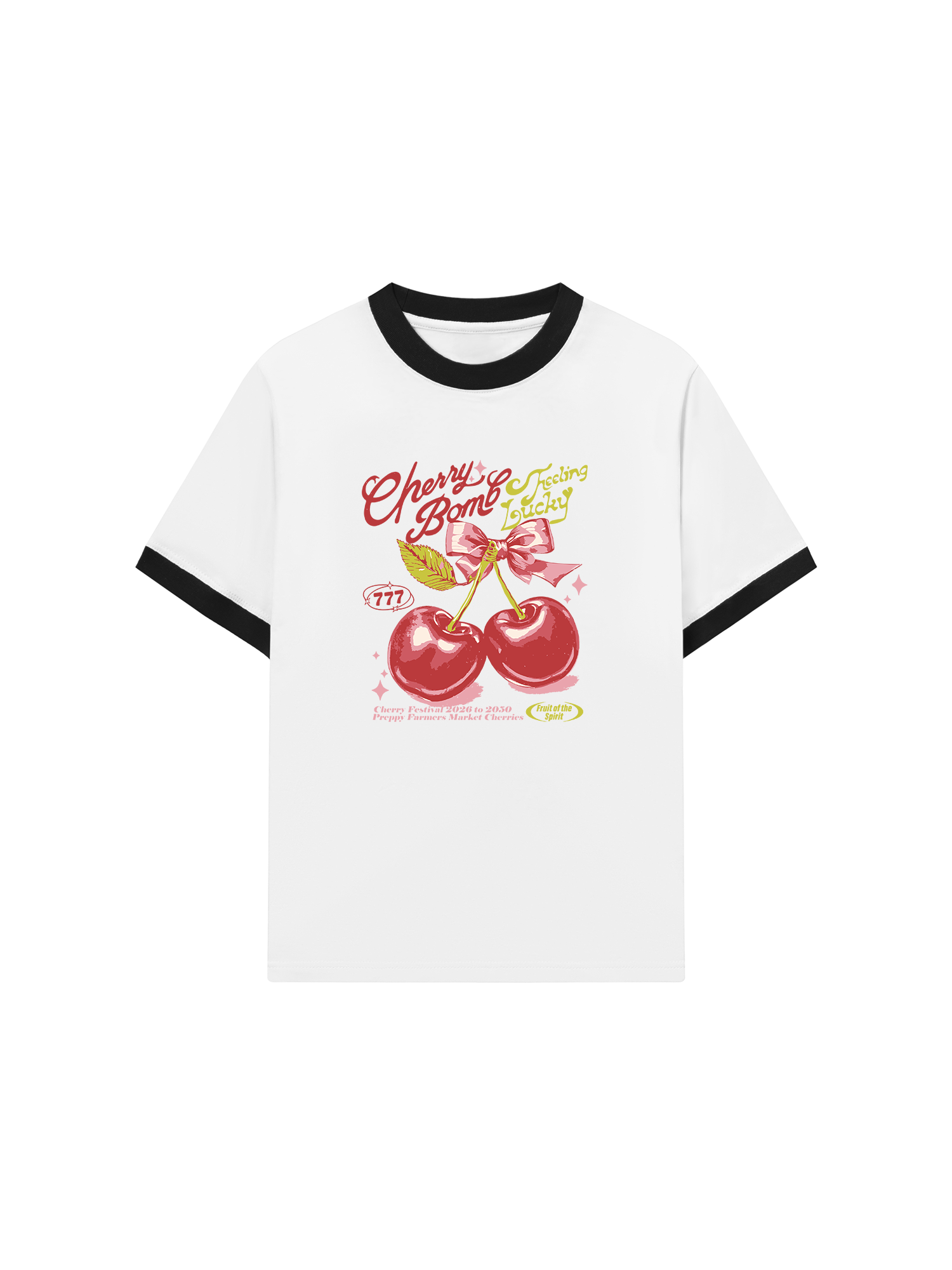 Áo Thun Ringer Relaxed Fit Tropical Cherry Fruit of the Spirit