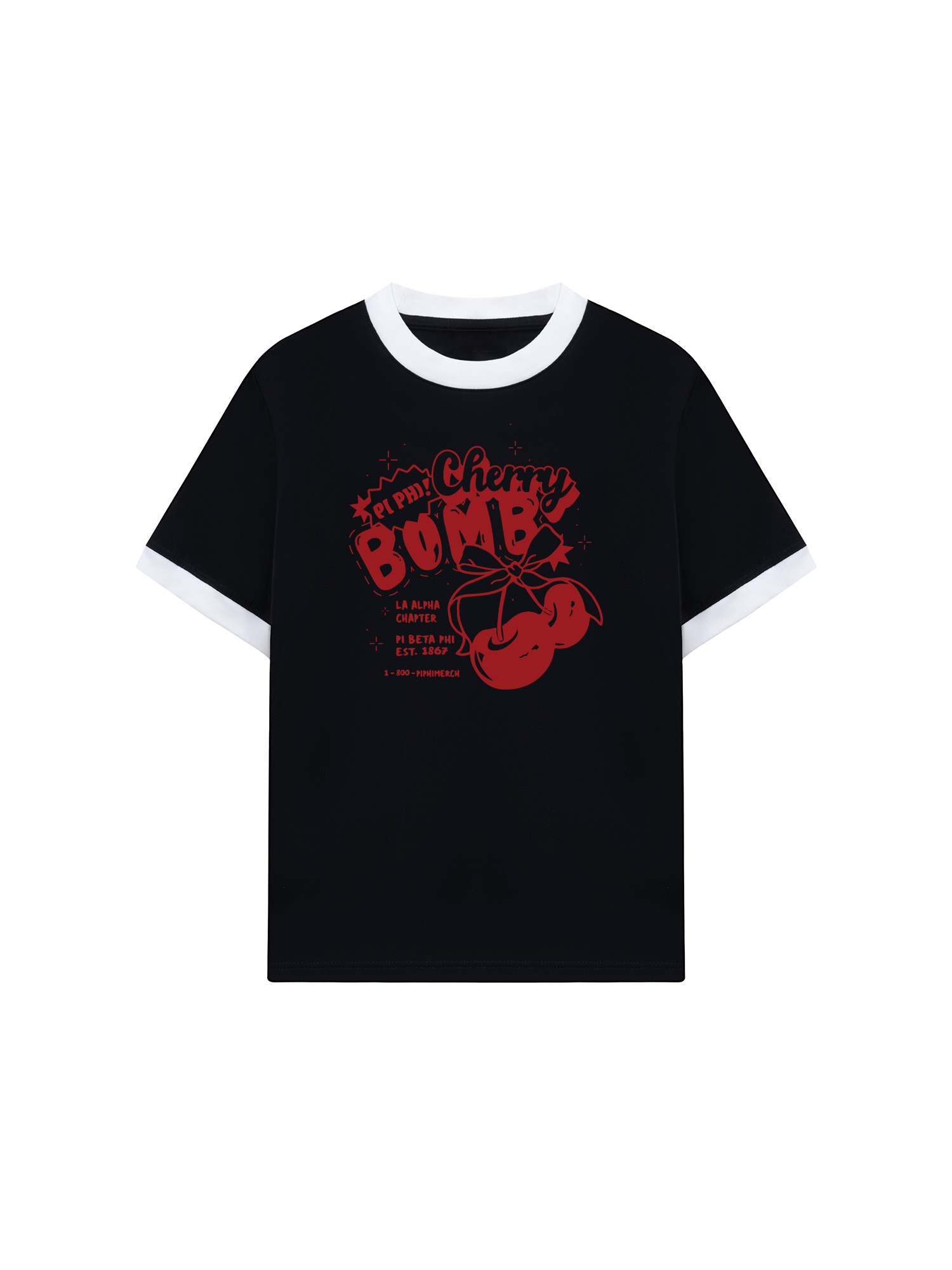 Áo Thun Ringer Relaxed Fit Tropical Cherry Bomb