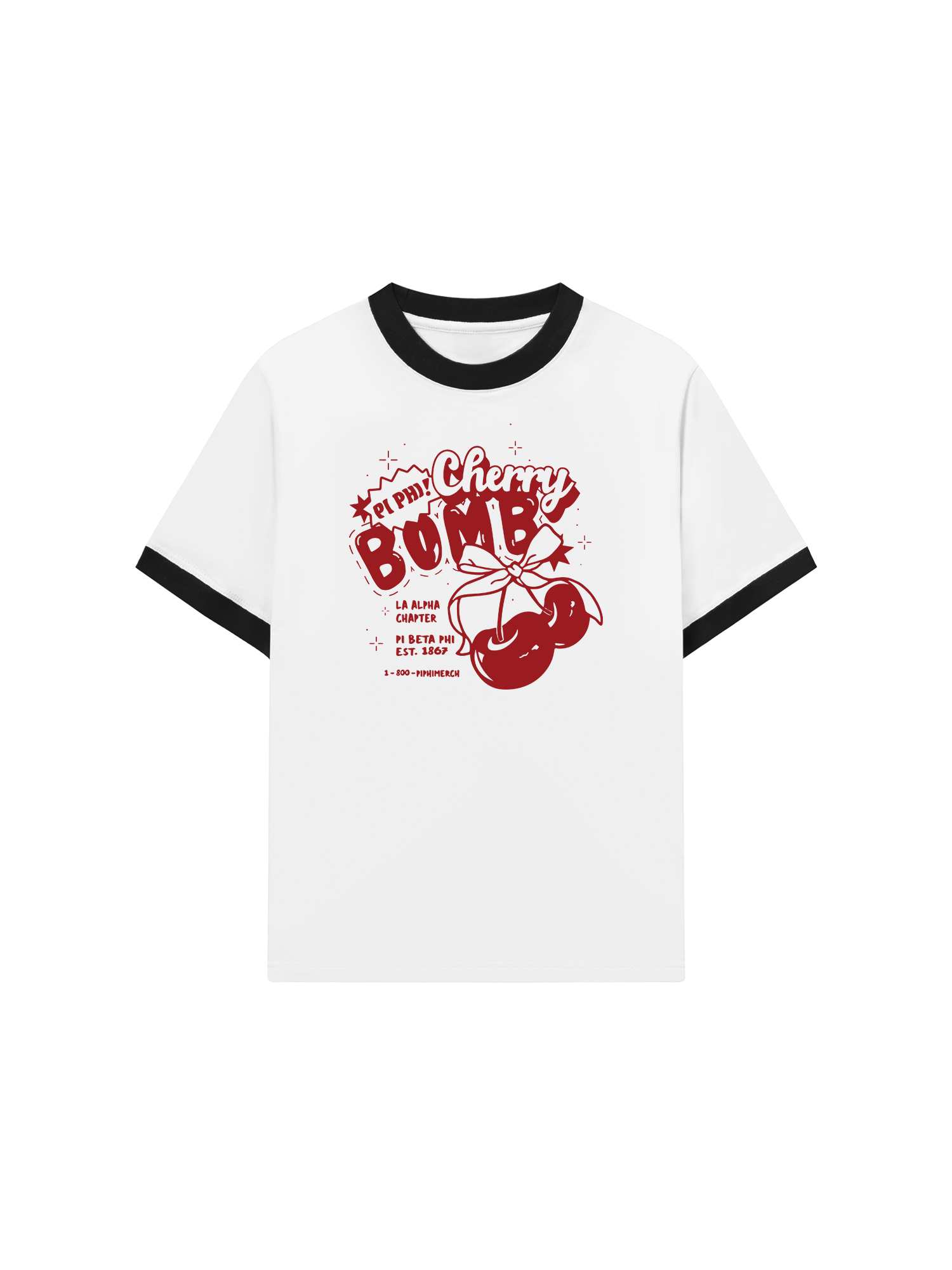 Áo Thun Ringer Relaxed Fit Tropical Cherry Bomb