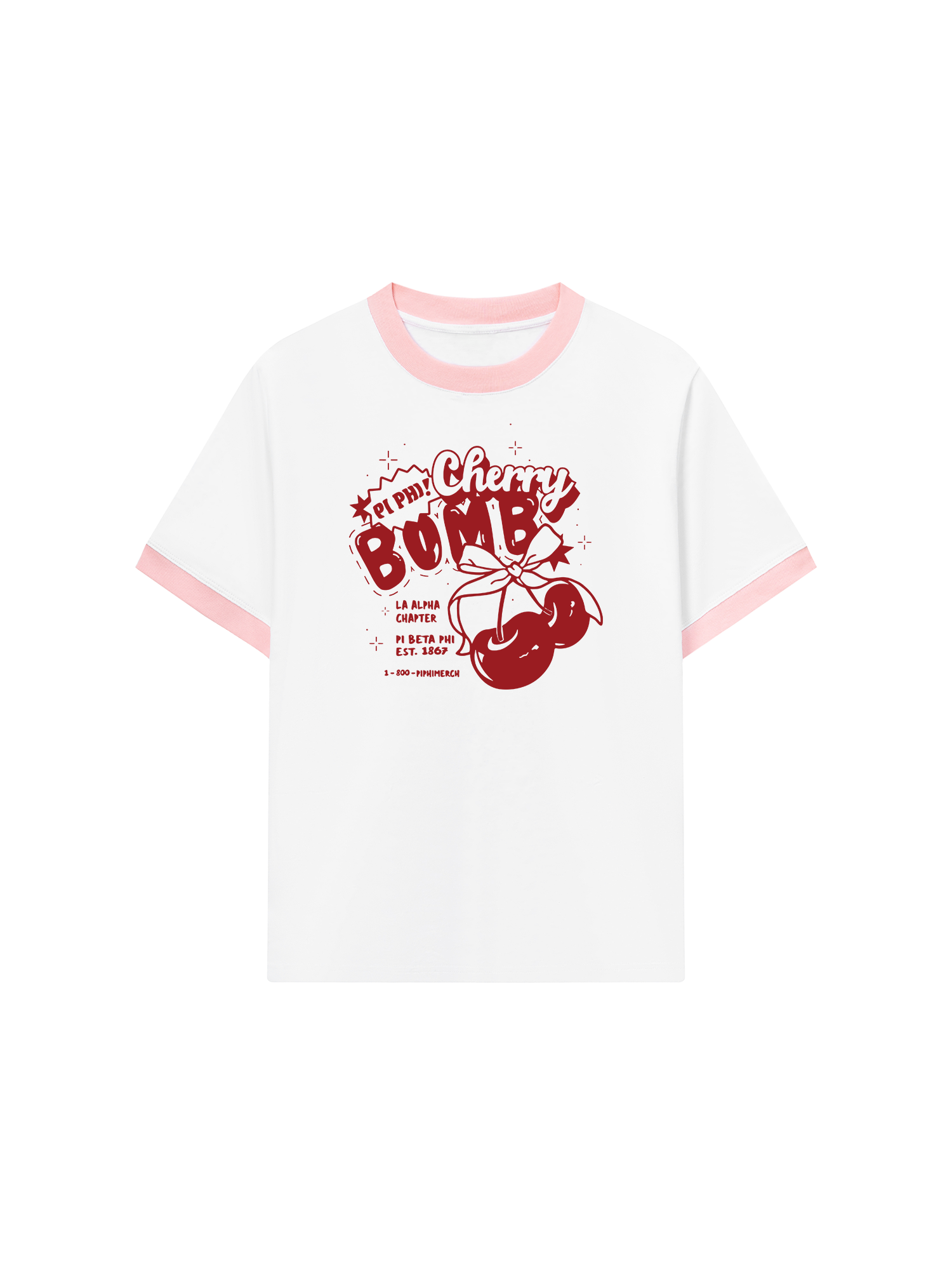 Áo Thun Ringer Relaxed Fit Tropical Cherry Bomb