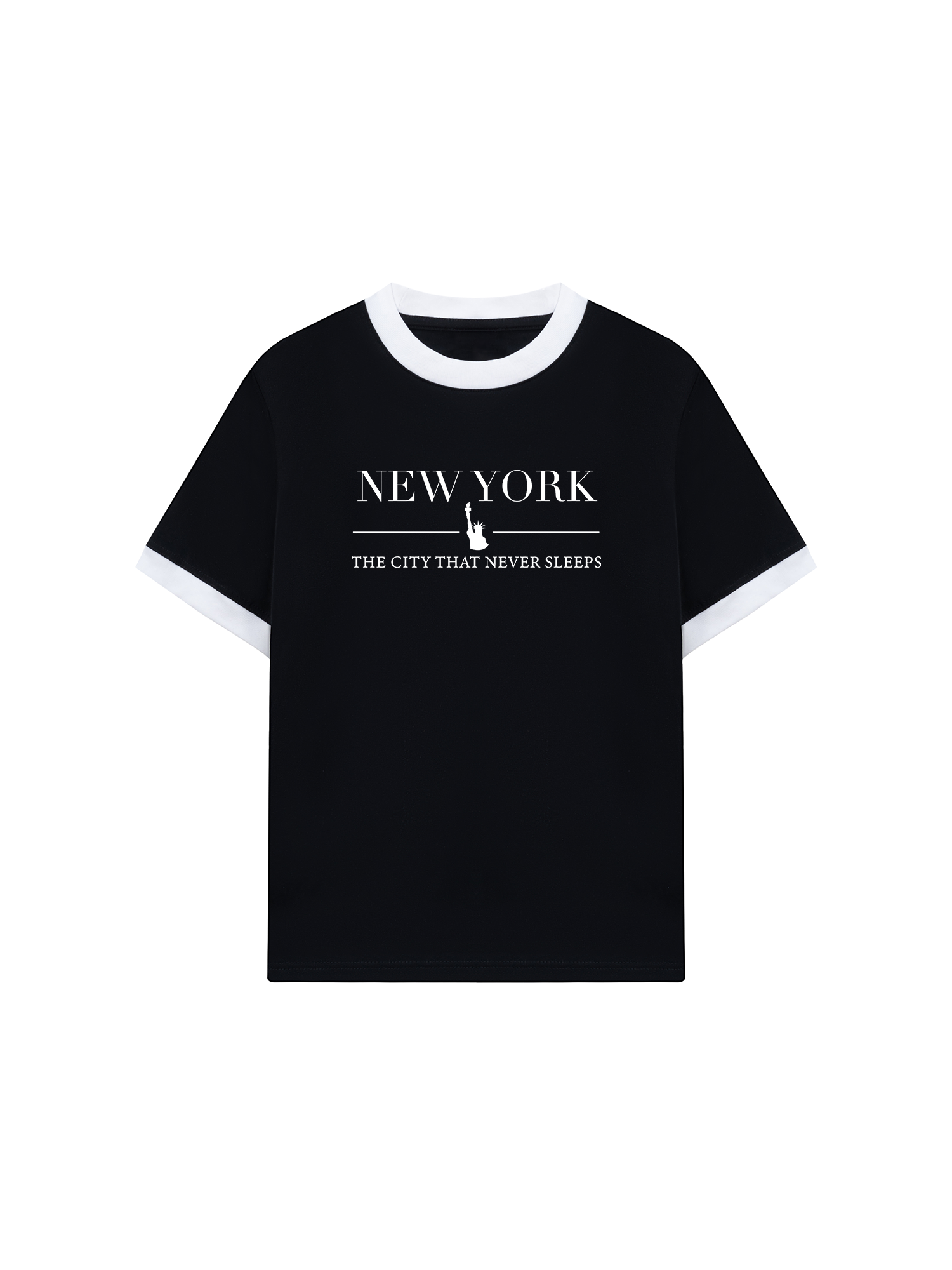 Áo Thun Ringer Relaxed Fit City New York The City That Never Sleeps